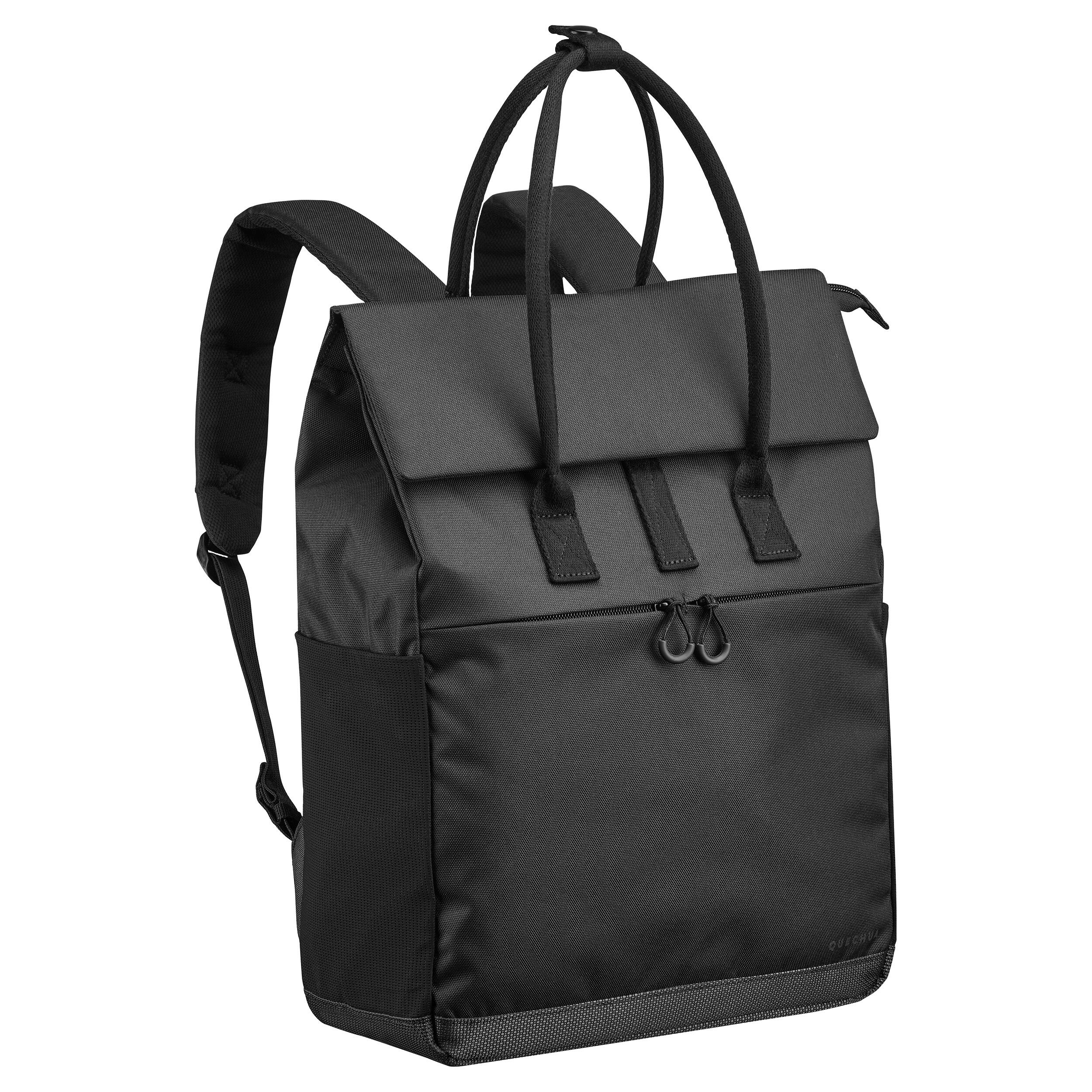 Quechua Wanderrucksack Naturwandern NH150 Escape Square 16 Liter schwarz