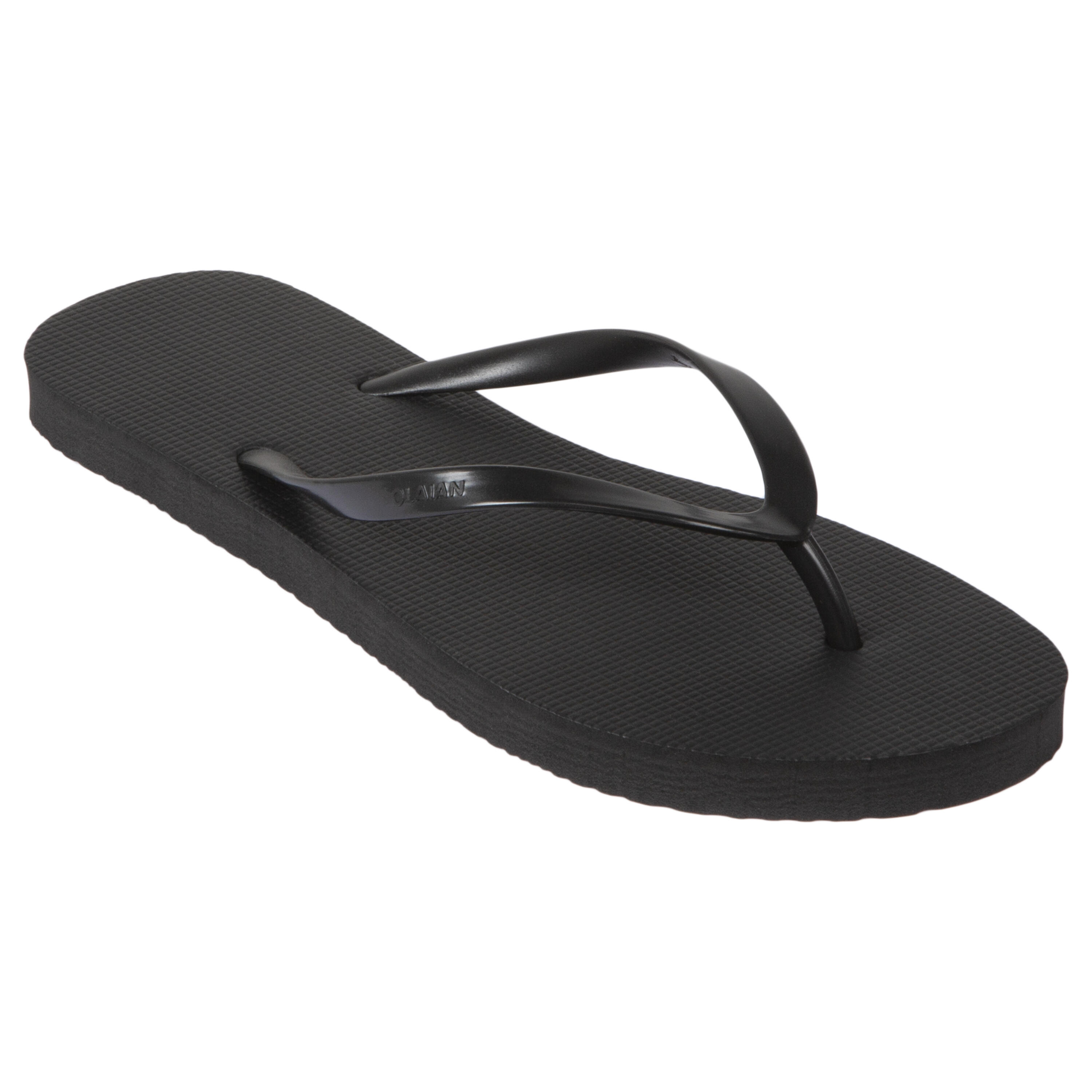 Olaian Zehensandalen Damen 100 Schwarz