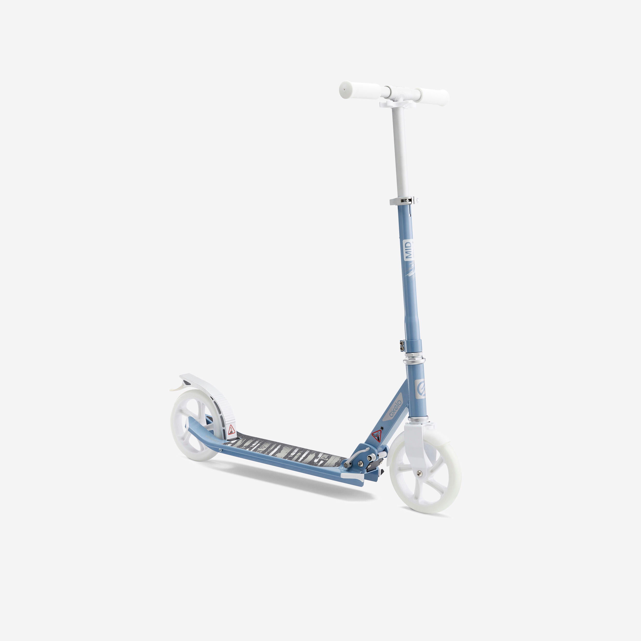 Oxelo City Roller Scooter Mid 7 mit Ständer grau/blau/weiss