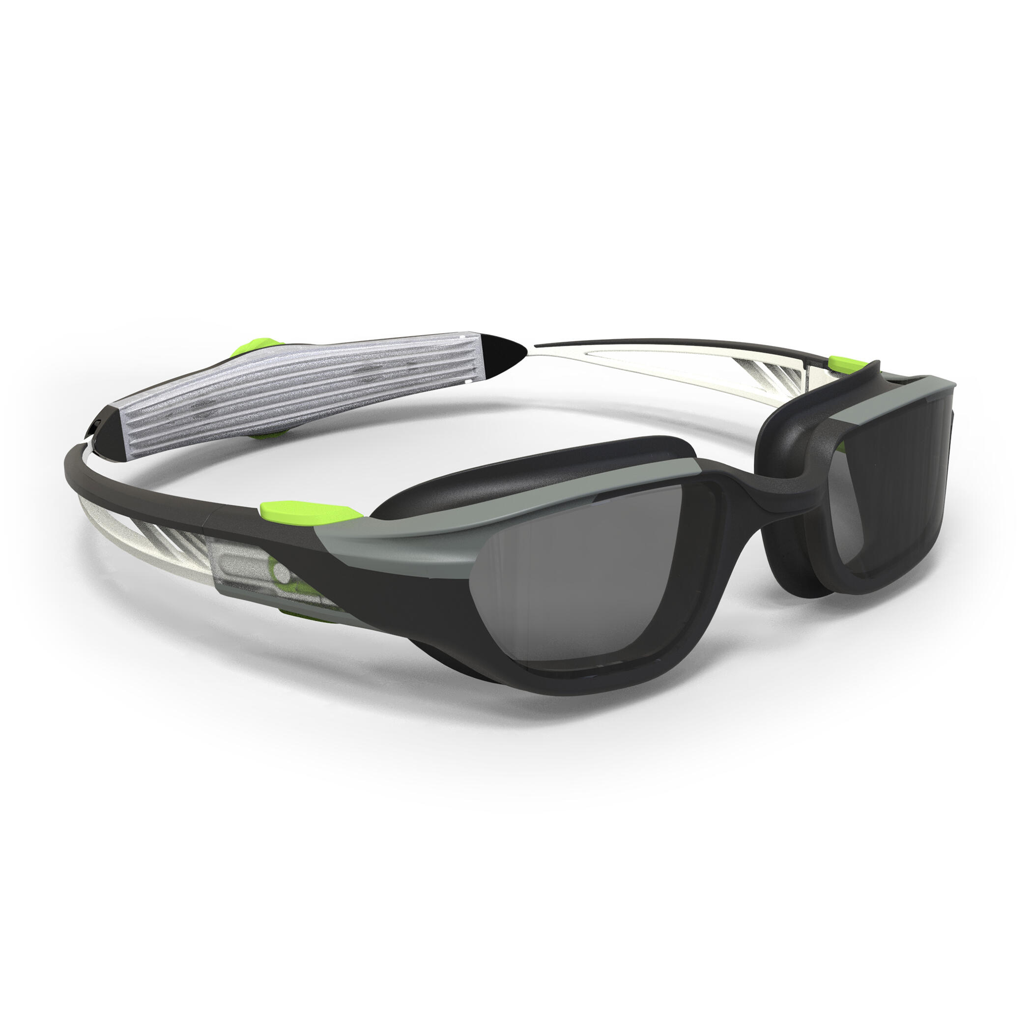 Nabaiji Schwimmbrille Turn Grösse L getönt schwarz/grau/gelb
