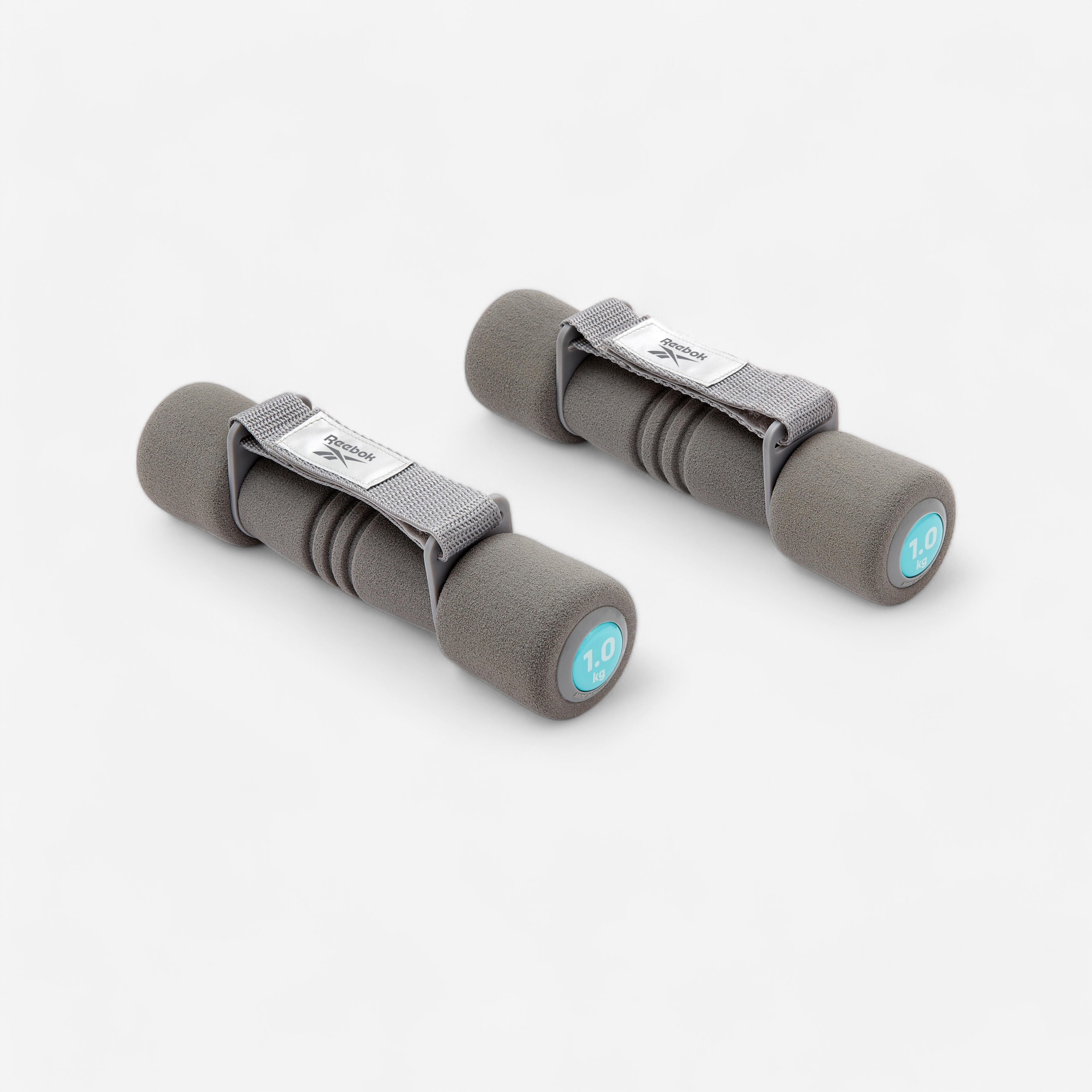 Reebok Hanteln Reebok aus Schaumstoff mit verstellbaren Klettbändern Softgrip 1 kg