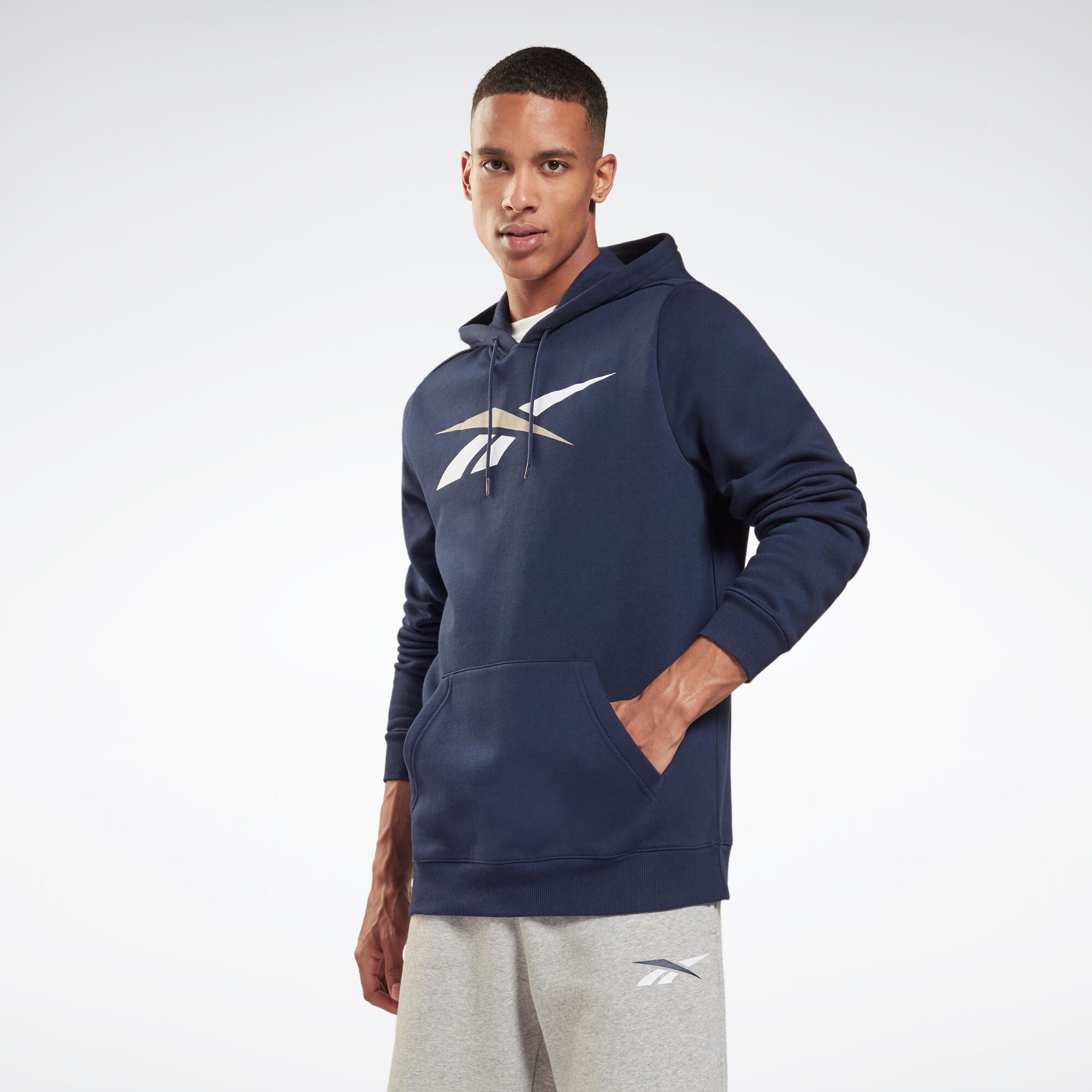 Reebok Sweatshirt Kapuze Fitness Herren blau
