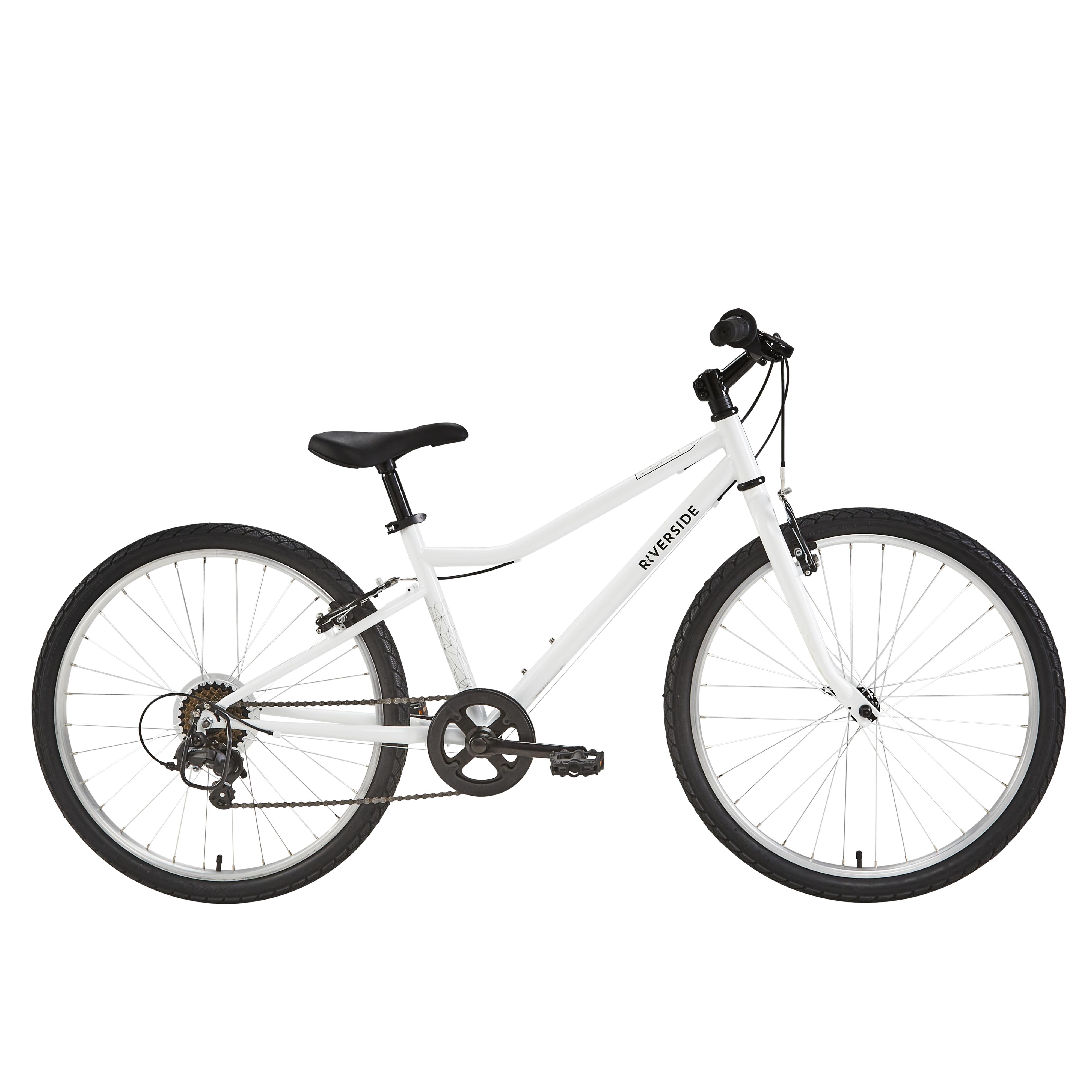 Btwin Kinderfahrrad Trekkingrad 24 Zoll Riverside 100 weiß