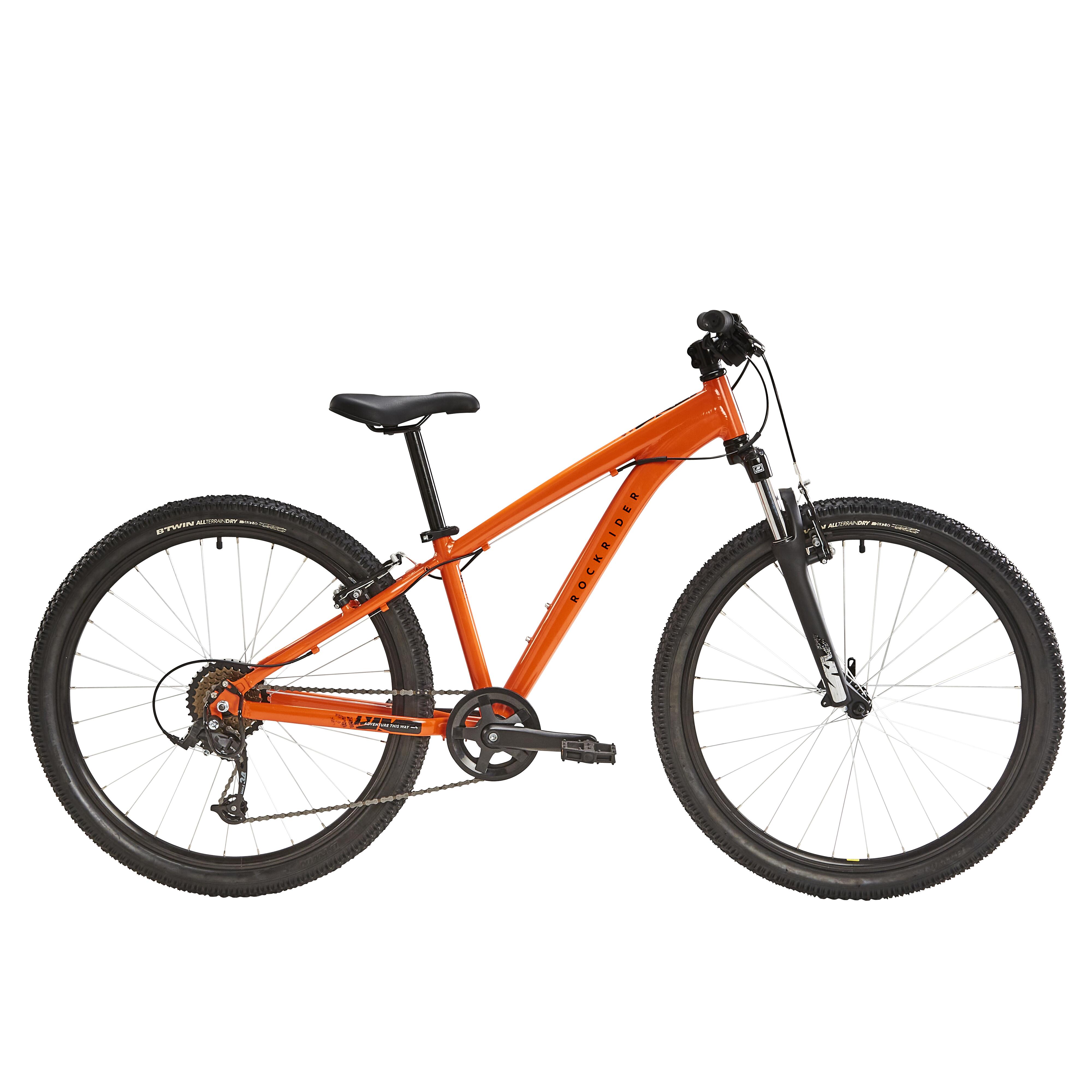 Btwin Mountainbike Kinderfahrrad 26 Zoll Rockrider ST 500 orange