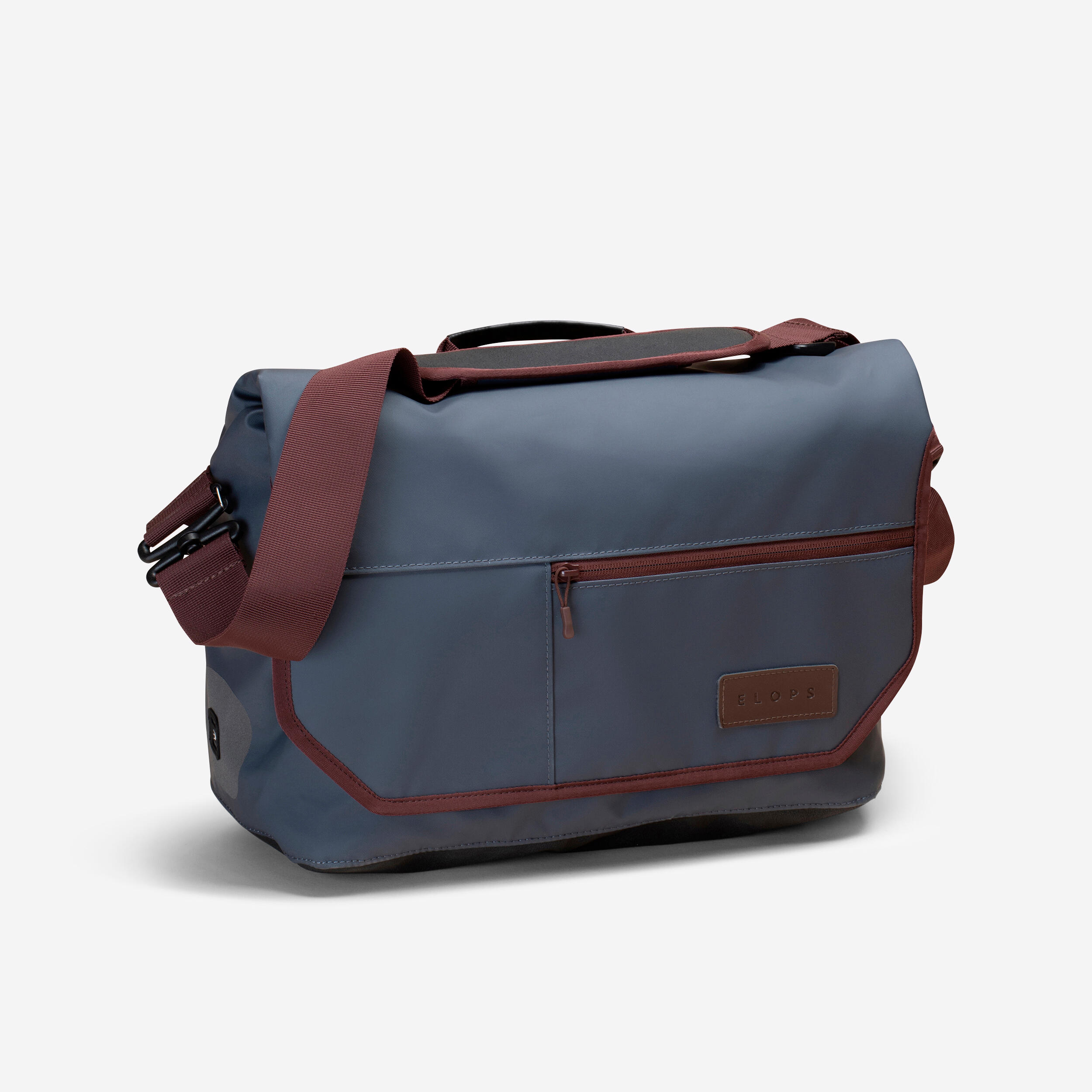 Elops Fahrradtasche Businessbag 500 15 L blau/braun