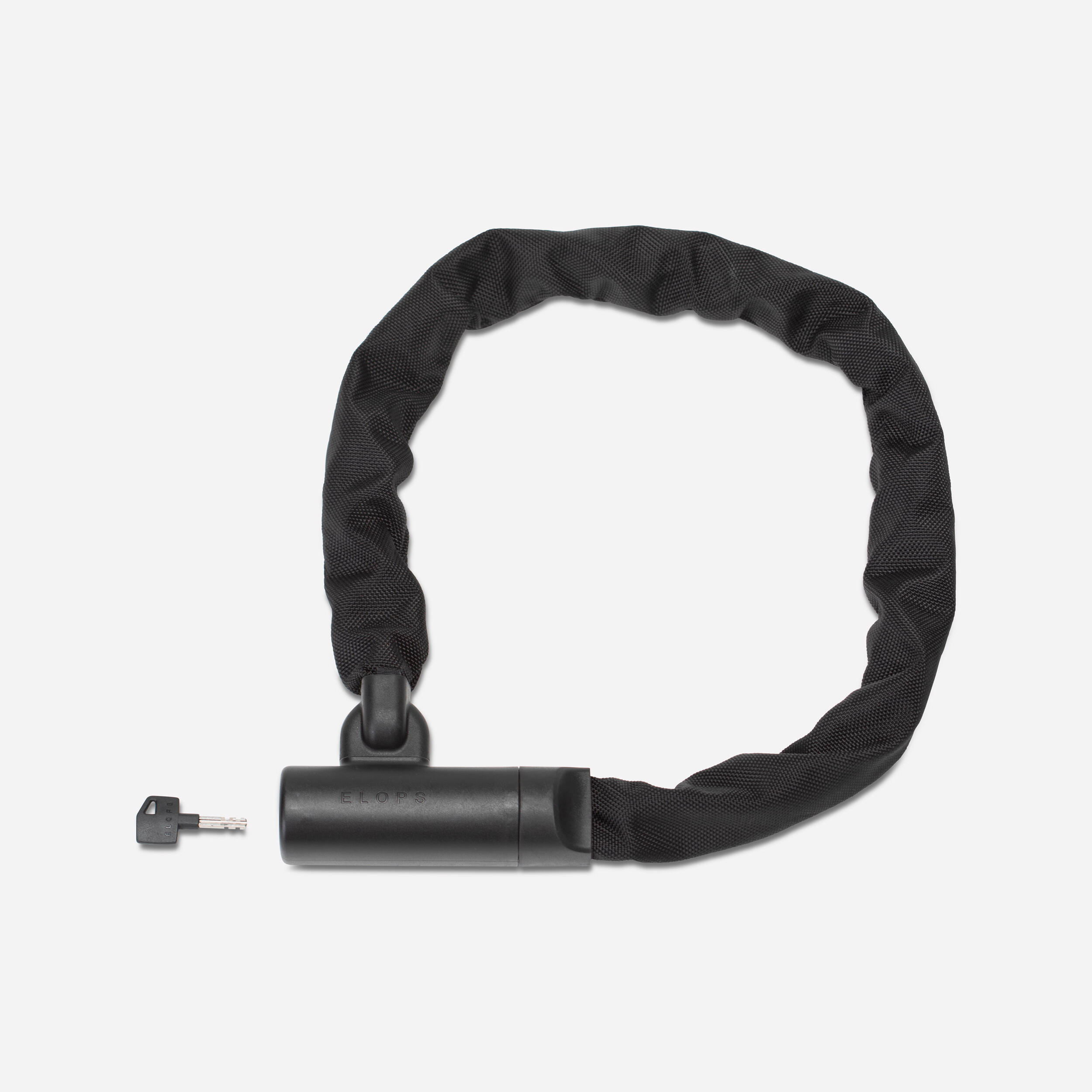 Elops Fahrradschloss Kettenschloss 900 L 90 cm schwarz