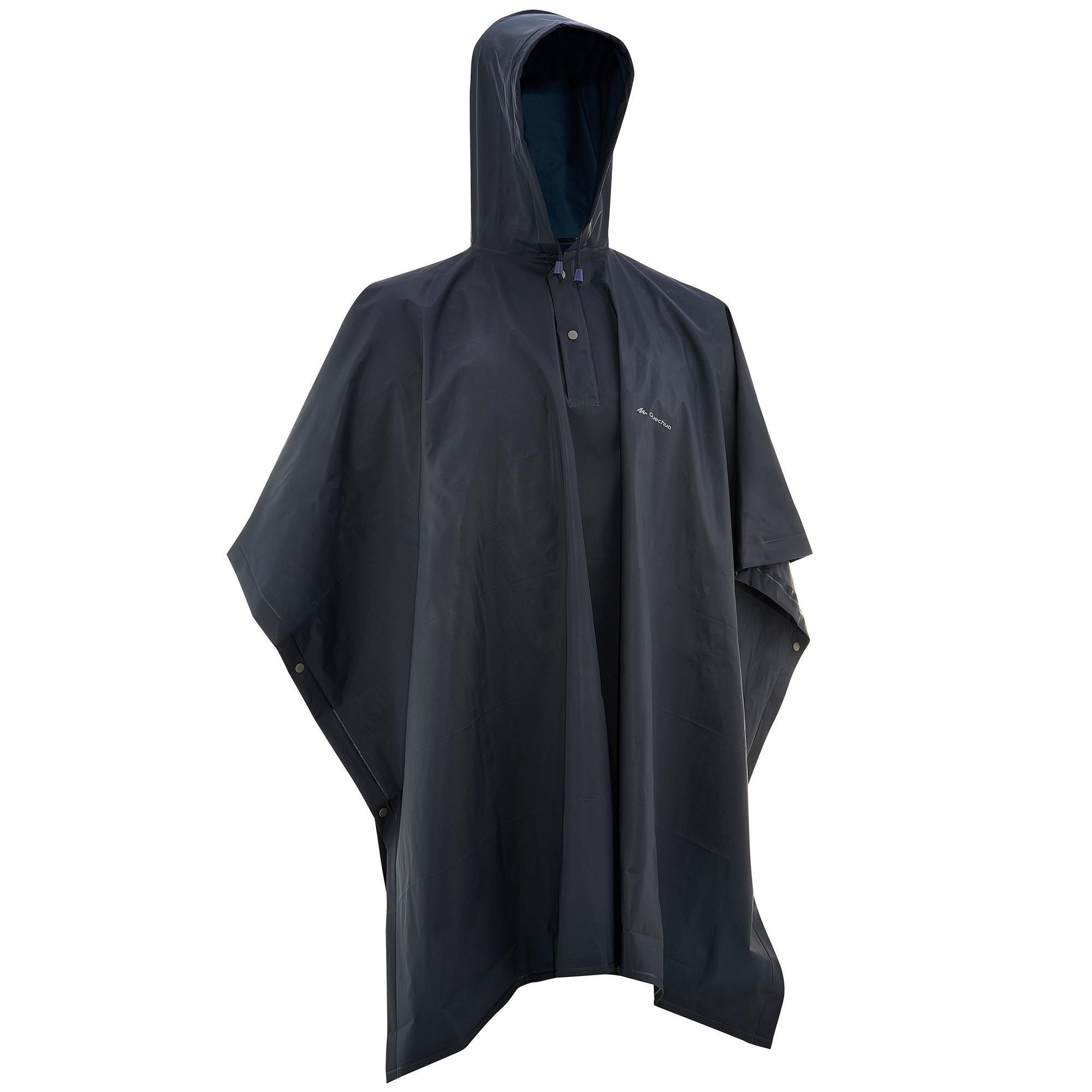 Forclaz Poncho Regencape Wandern 10 Liter blau