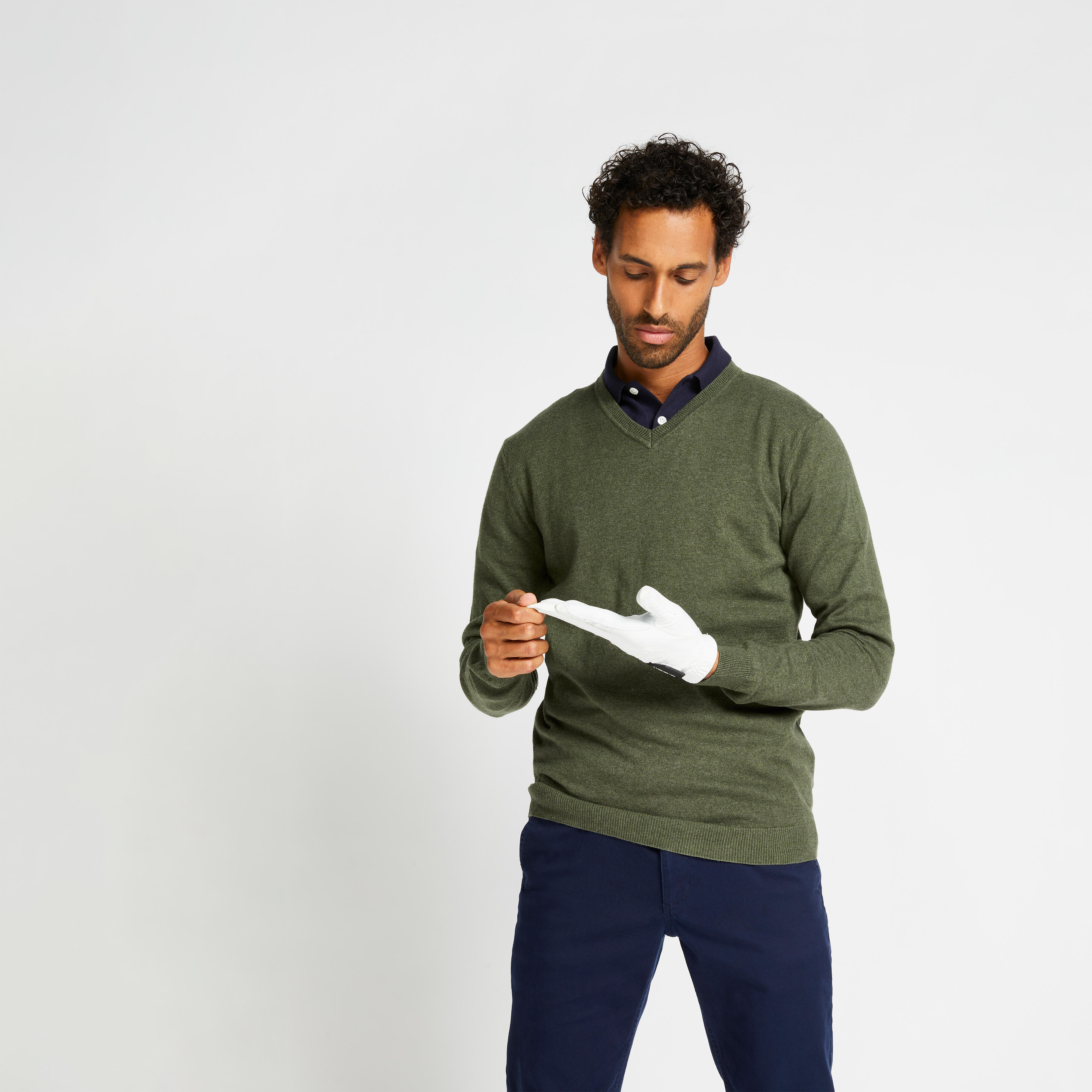 Inesis Golf Pullover V-Ausschnitt MW500 Herren schwarz
