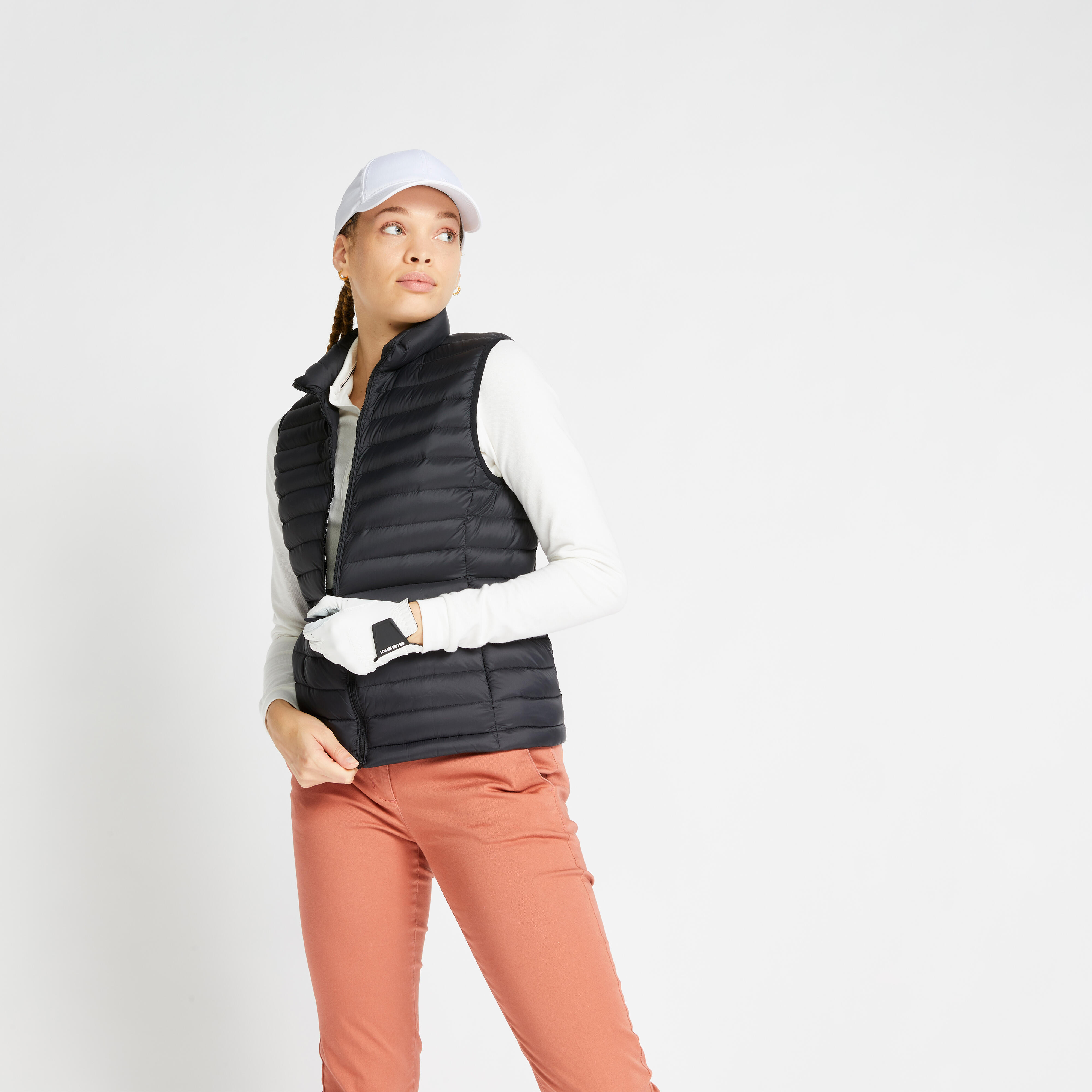 Inesis Golf Daunenweste MW500 Damen dunkelgrau