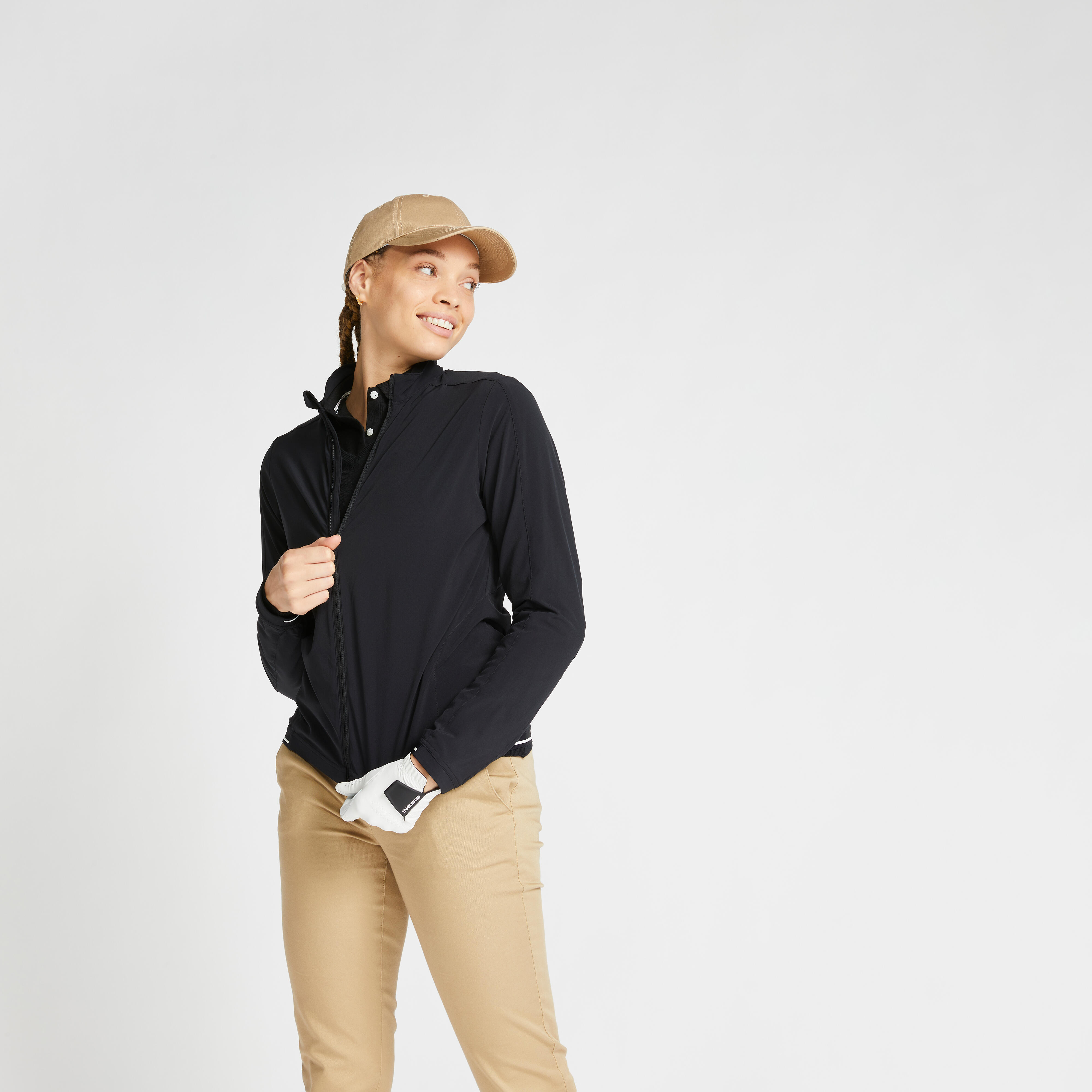 Inesis Golf Windbreaker wasserabweisend RW500 Damen marineblau