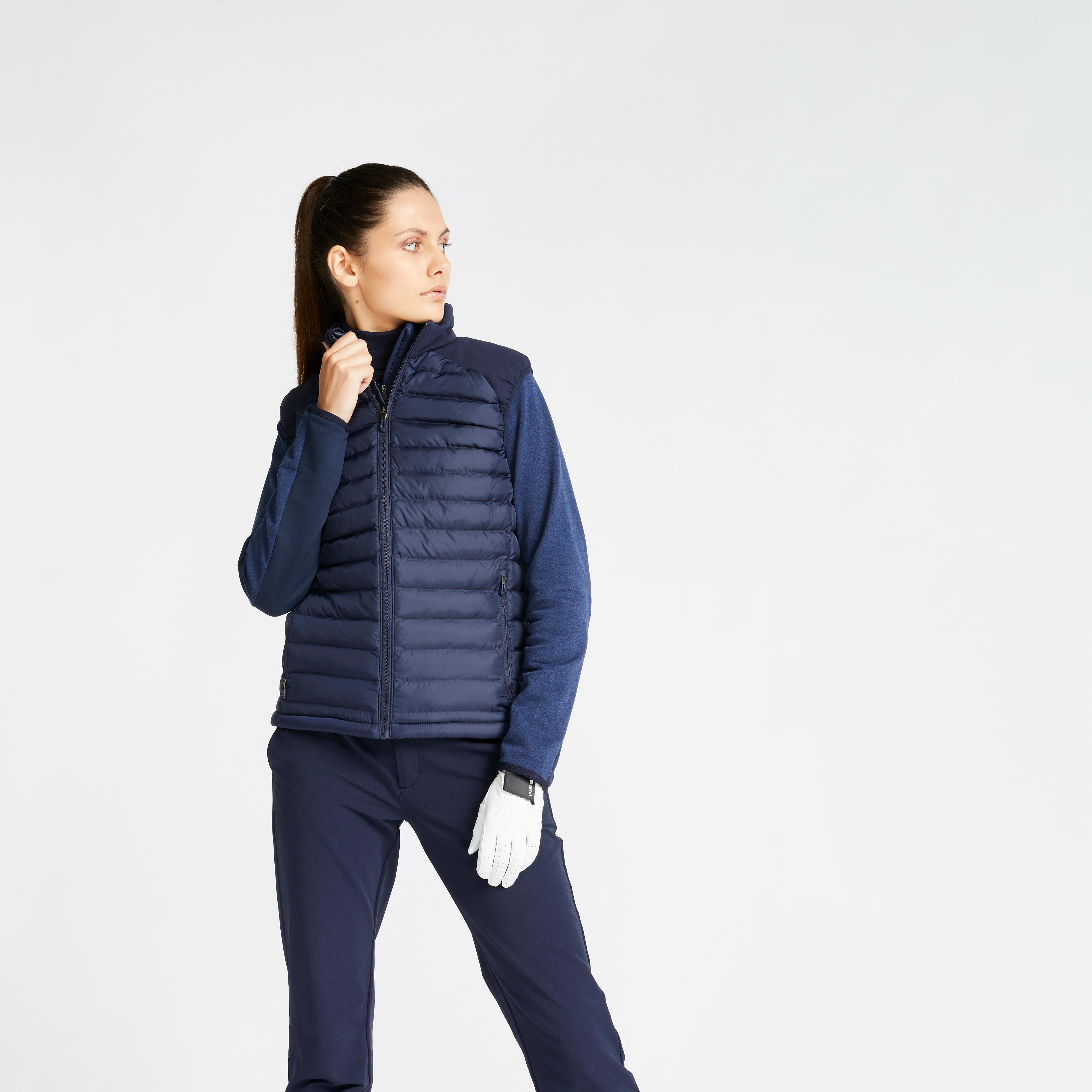 Inesis Golf Steppweste warm CW500 Damen marineblau