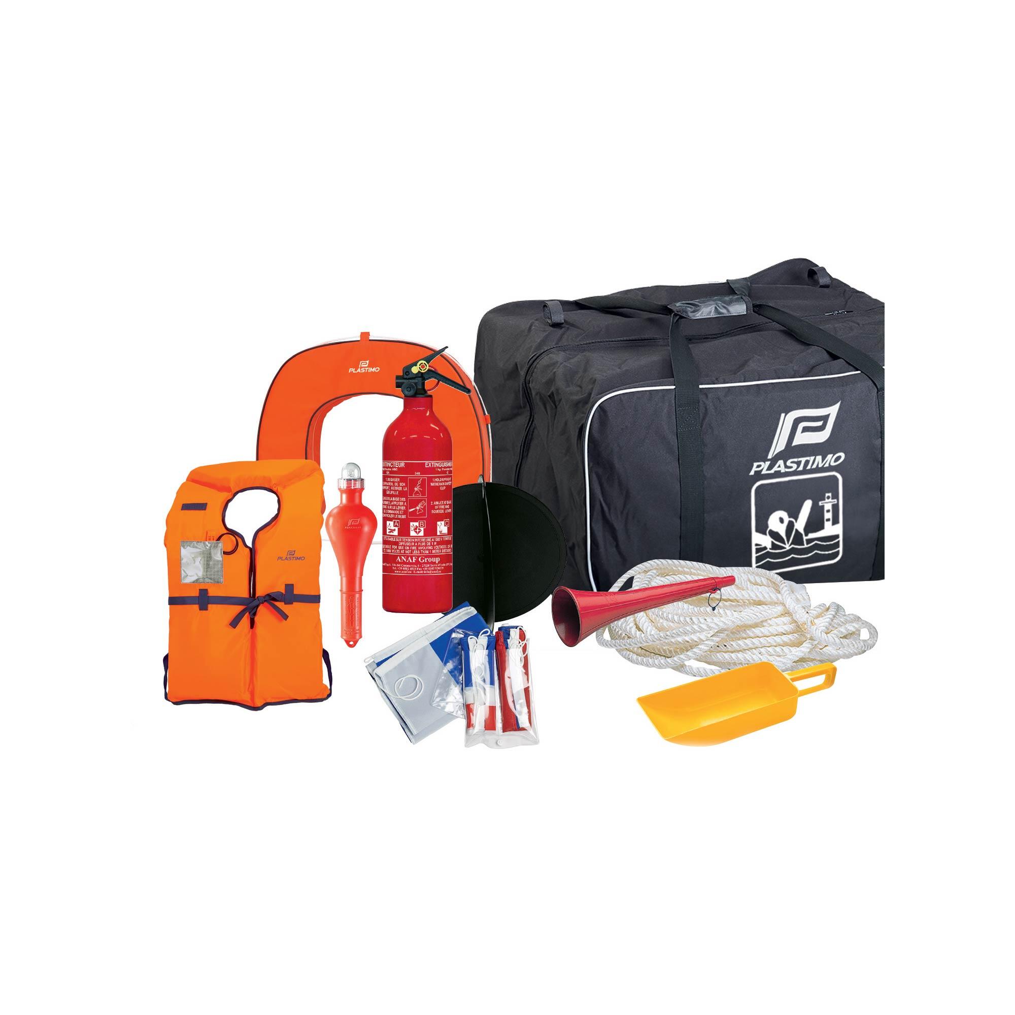 Plastimo Tasche mit Sicherheitsausrüstung Segeln für 4 Personen bis 2-Meilen-Zone