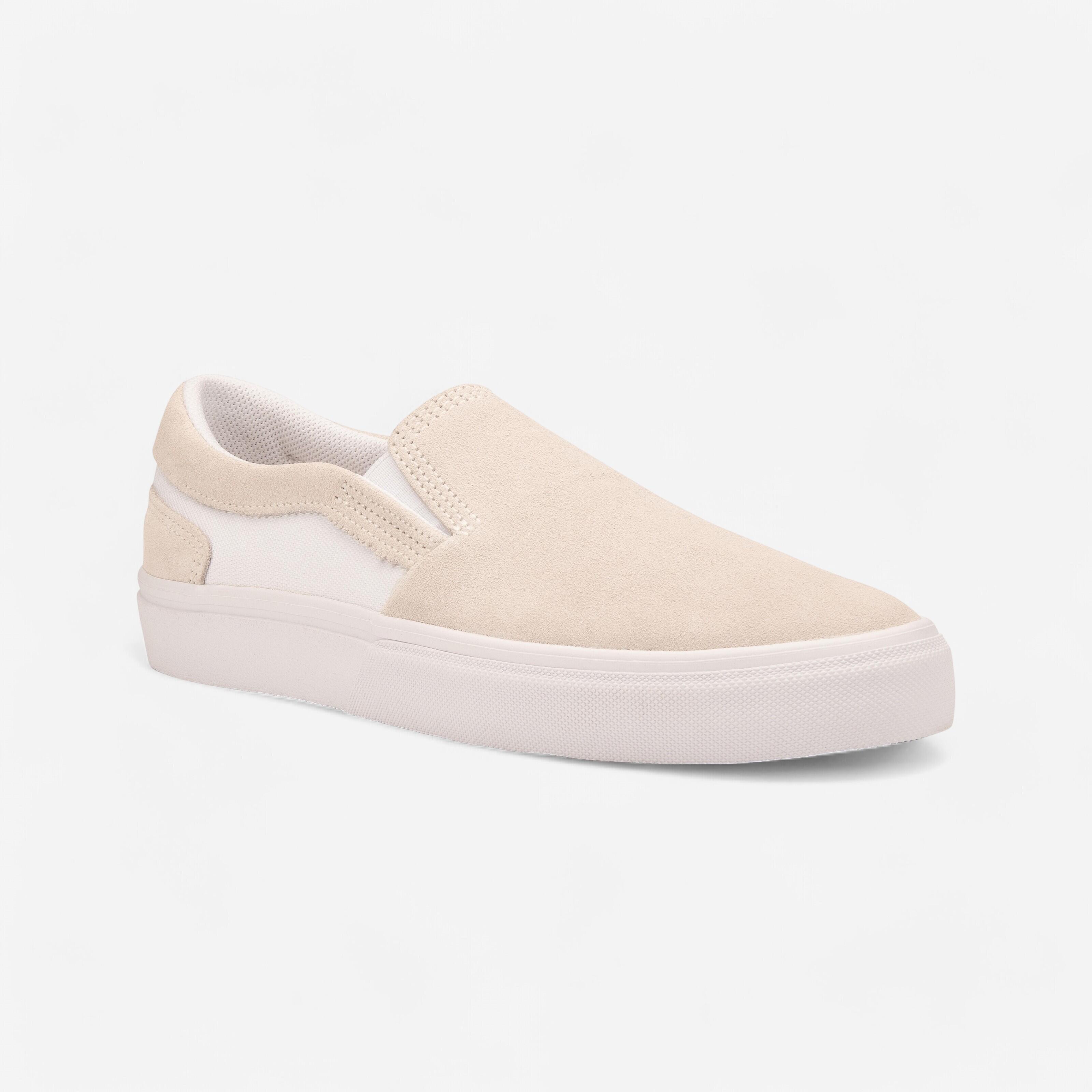 Oxelo Skateschuh Slip-On Vulca 500 Low ohne Schnürung Damen/Herren schwarz