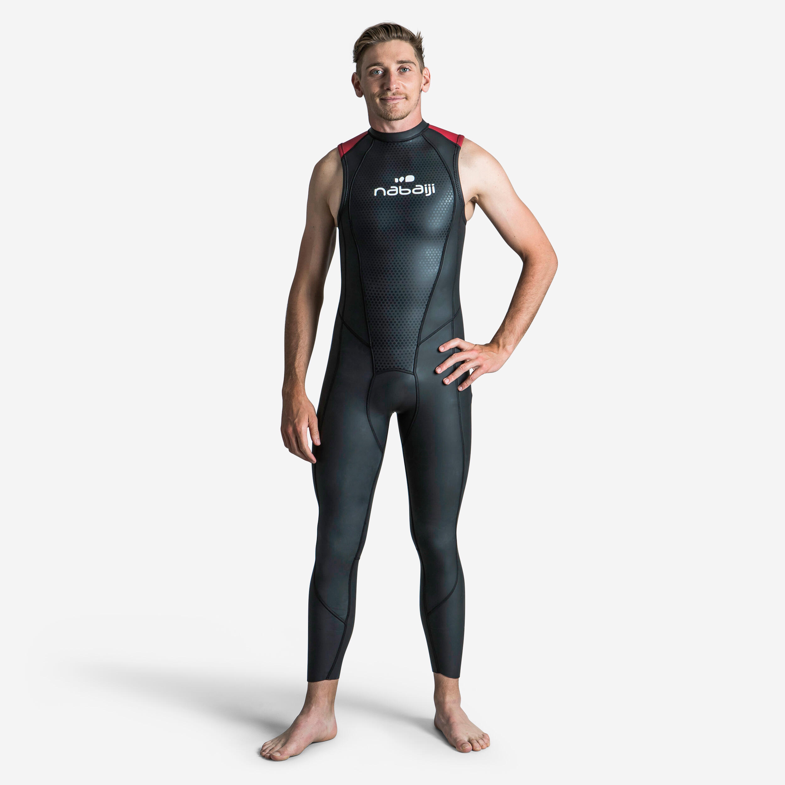 Nabaiji Neoprenanzug OWS 500 Freiwasserschwimmen ärmellos 2/2 mm Herren