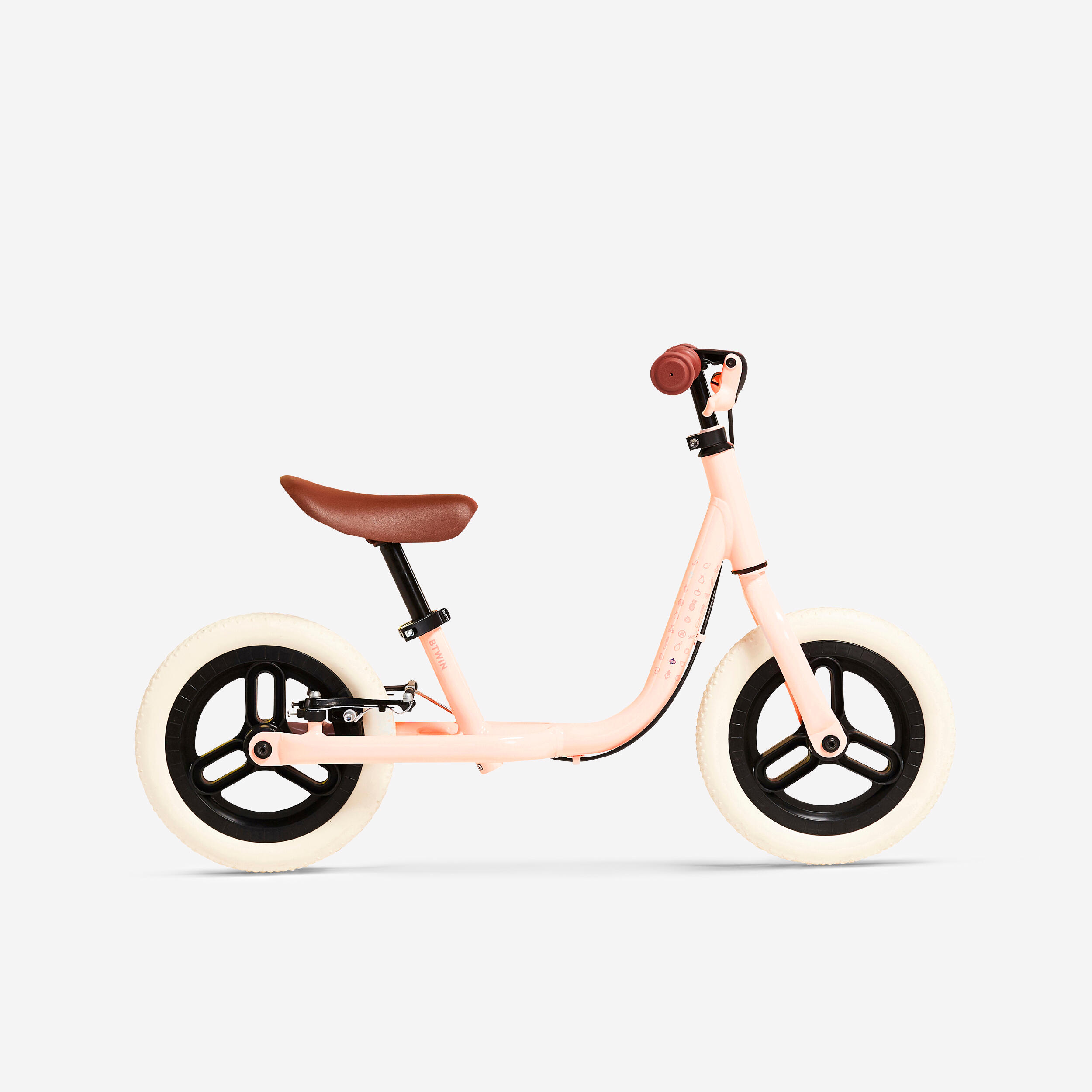 Btwin Laufrad Kinder 10 Zoll Runride 500 rosa/beige