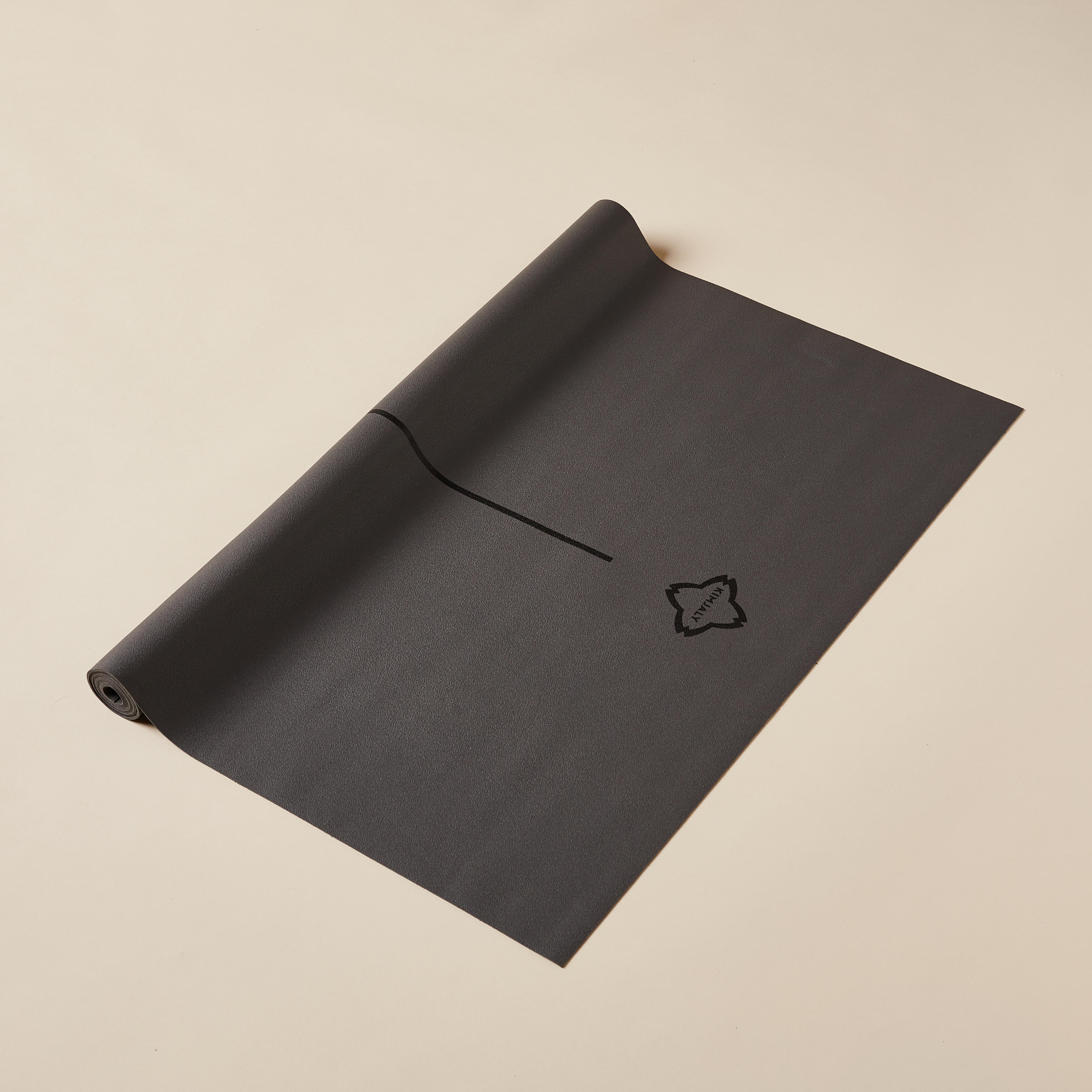Kimjaly Yogamatte Mattenauflage für unterwegs faltbar 1,3 mm grau