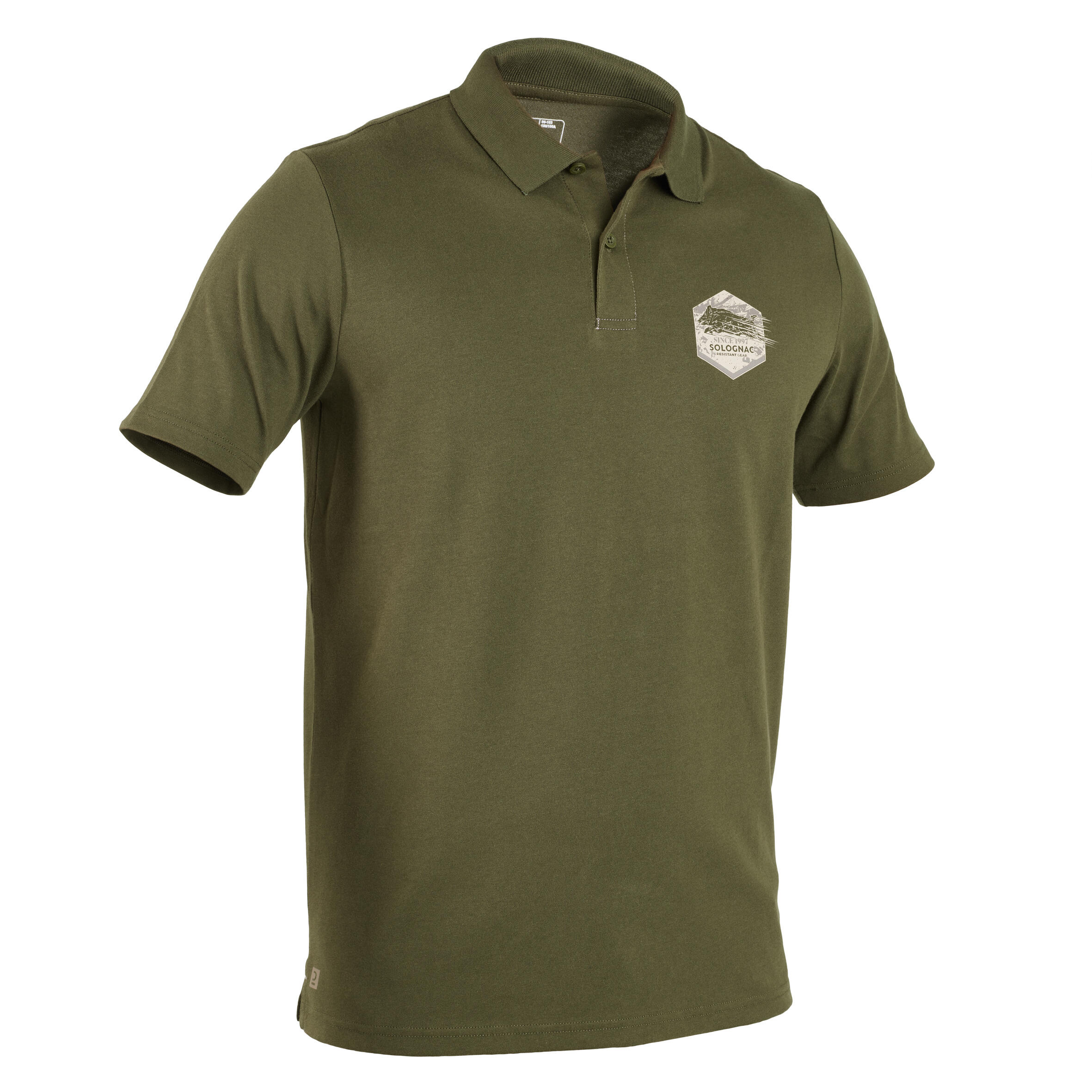 Solognac Jagd-Poloshirt 100 atmungsaktiv Wildschwein grün