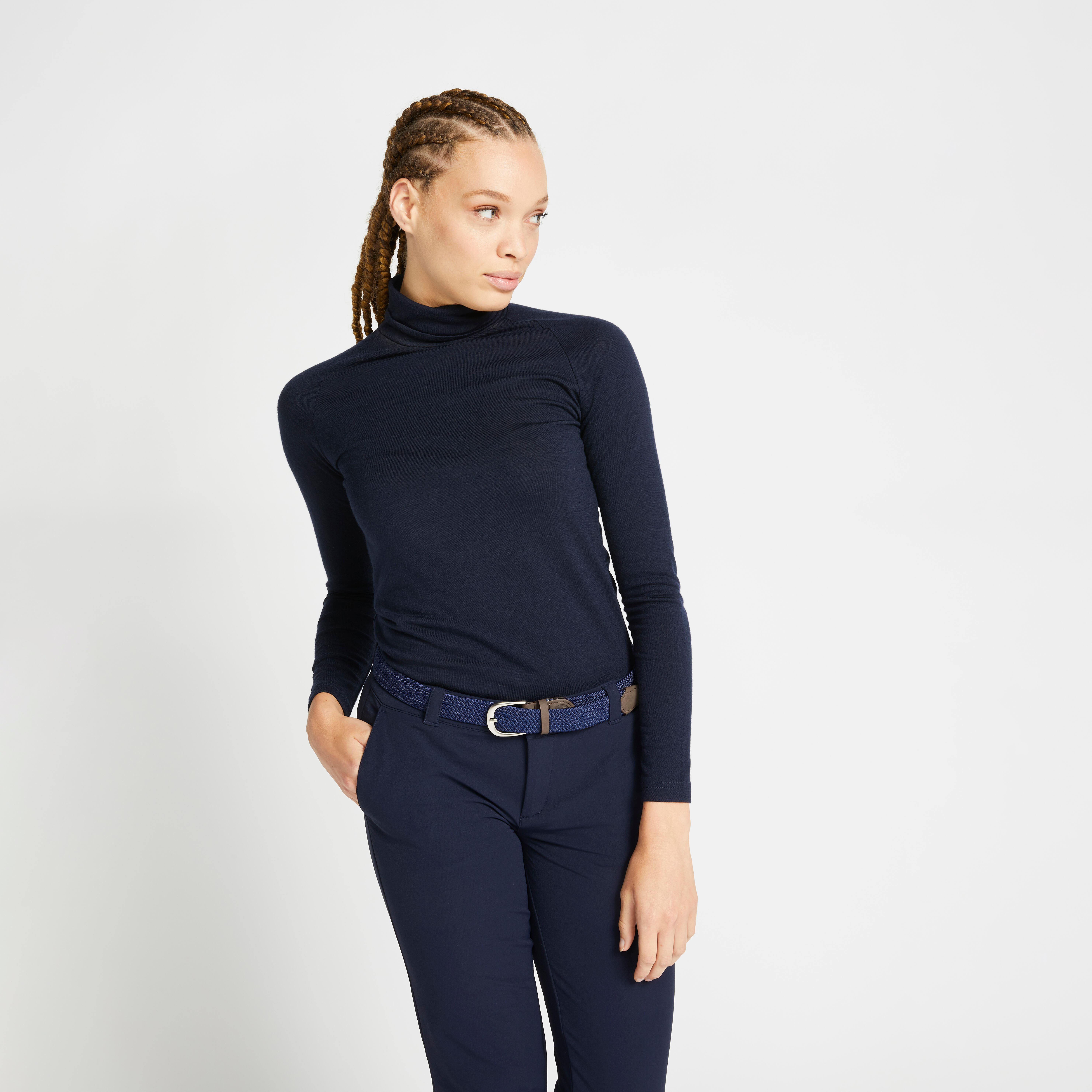 Inesis Golf Unterziehpullover warm CW500 Damen schwarz