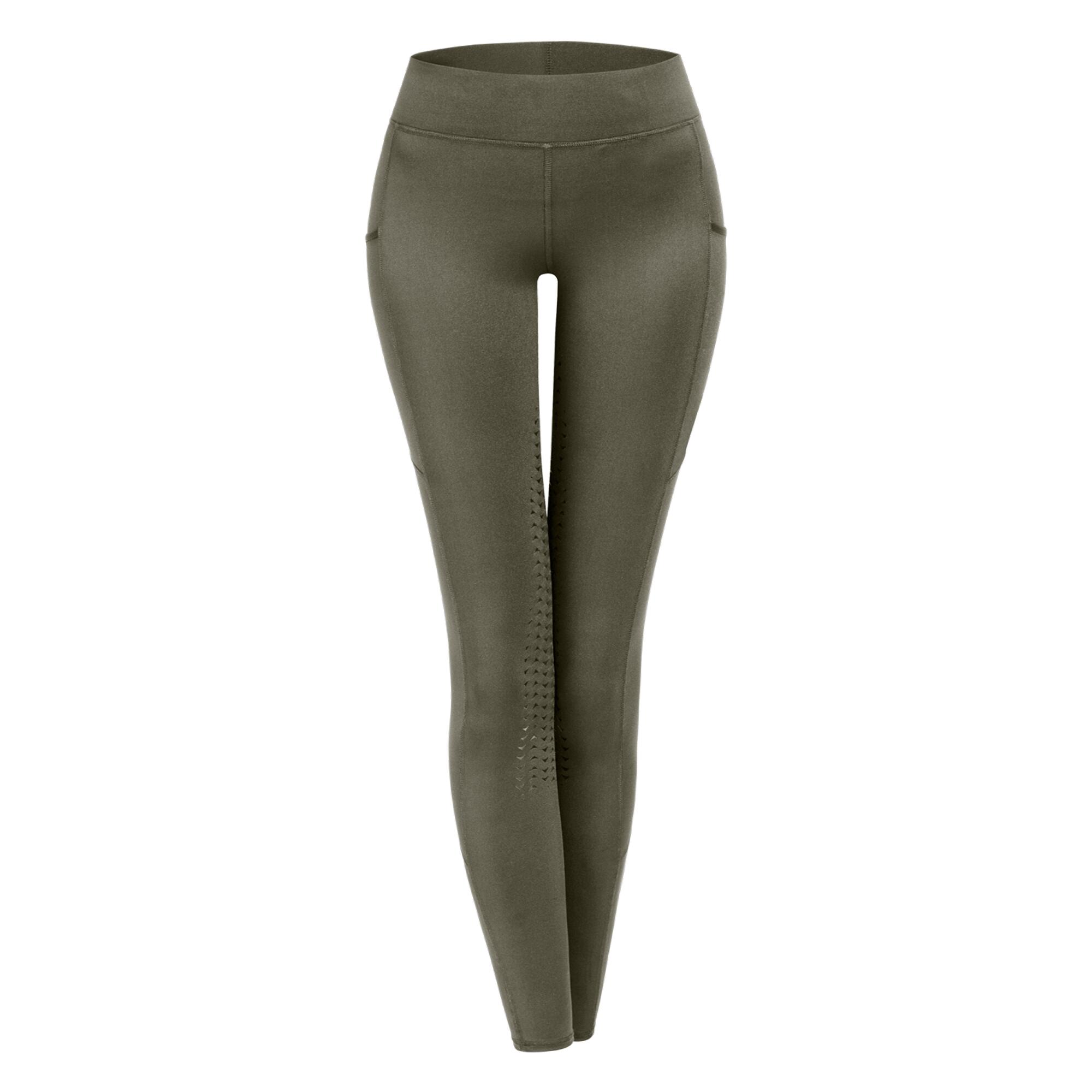 Waldhausen Reitleggings Ella Silikonvollbesatz Damen khaki