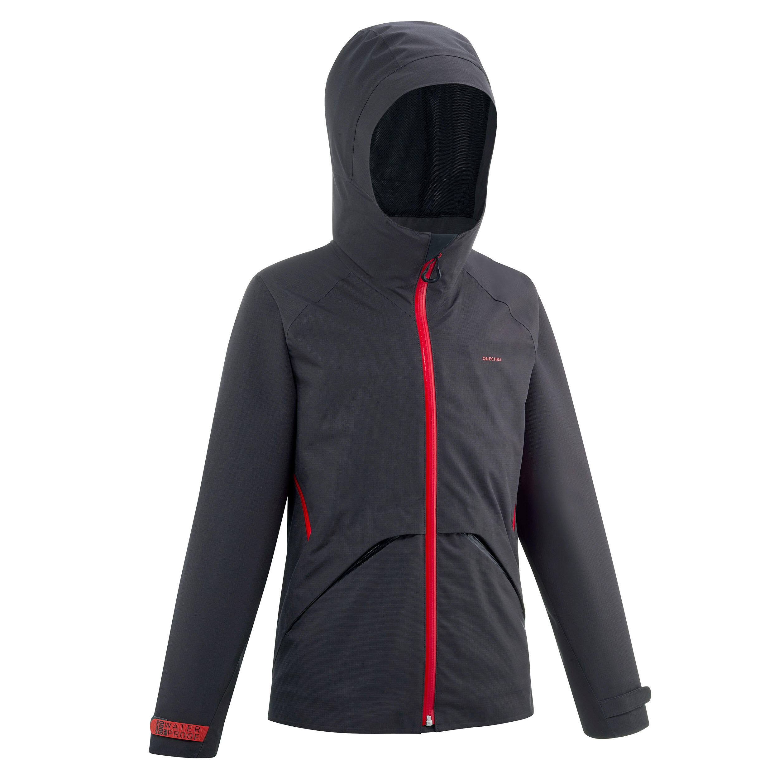 Quechua Wanderjacke Bergwandern - MH550 wasserdicht Kinder schwarz