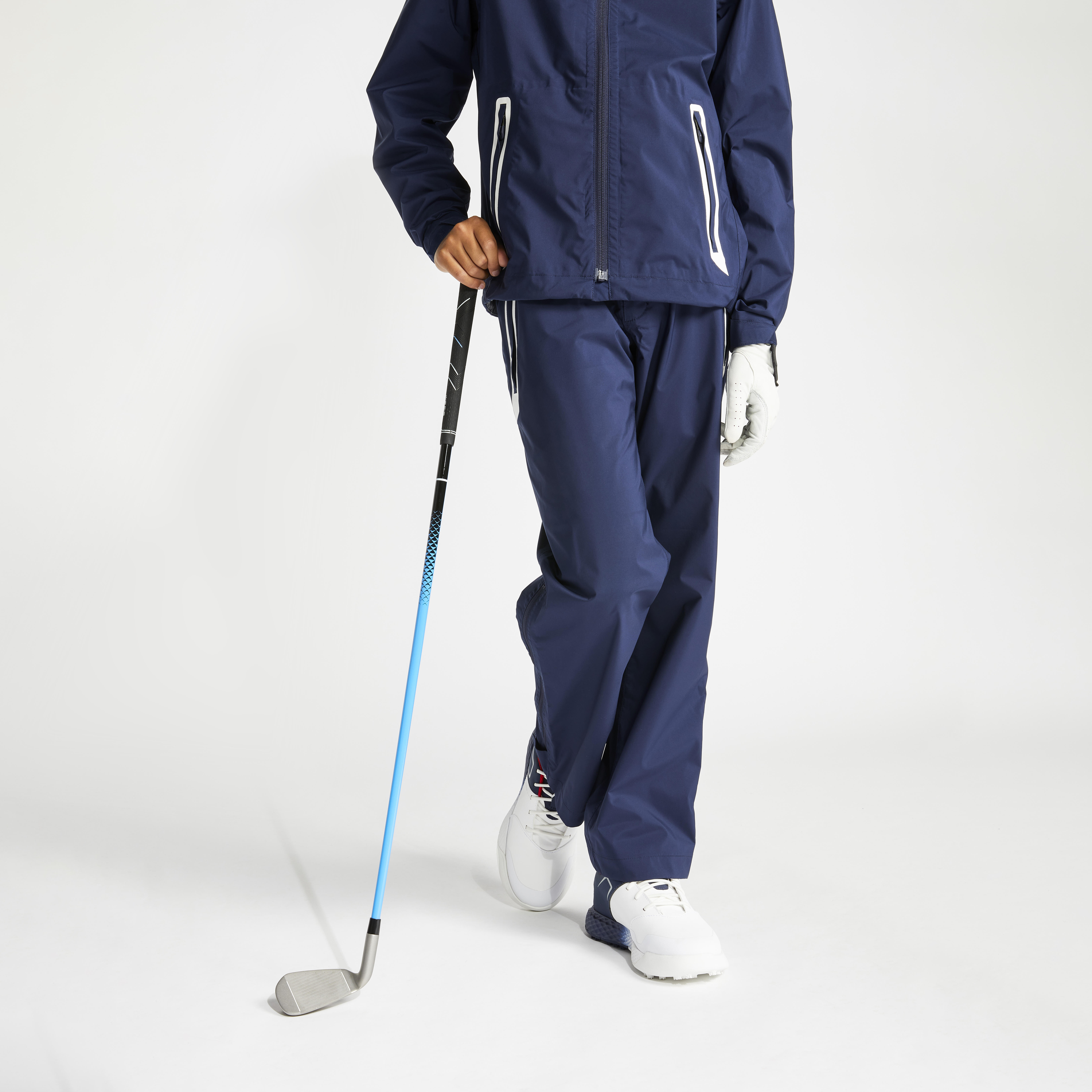 Inesis Golf Regenhose wasserdicht RW500 Kinder marineblau