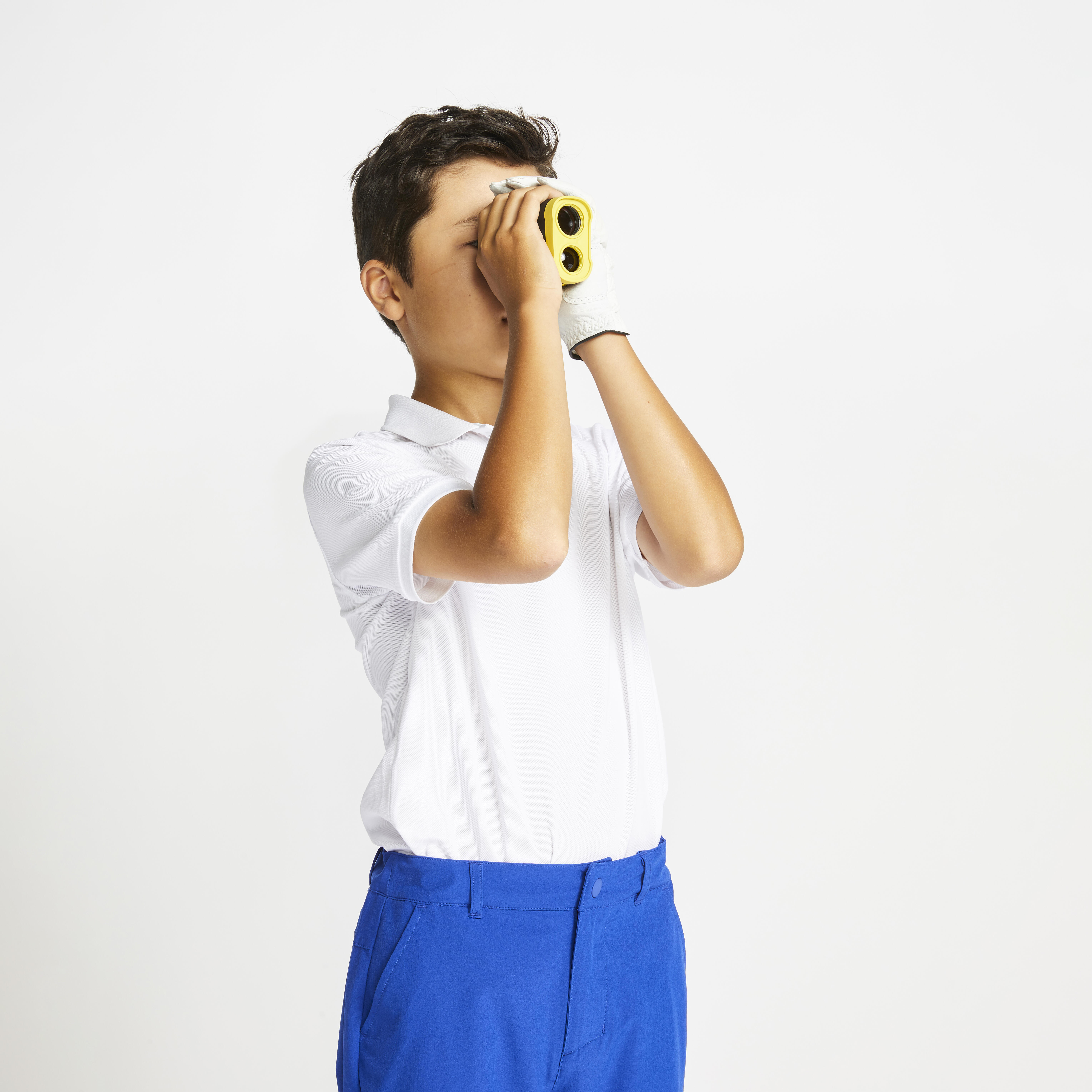 Inesis Golf Poloshirt Kurzarm MW500 Kinder marineblau