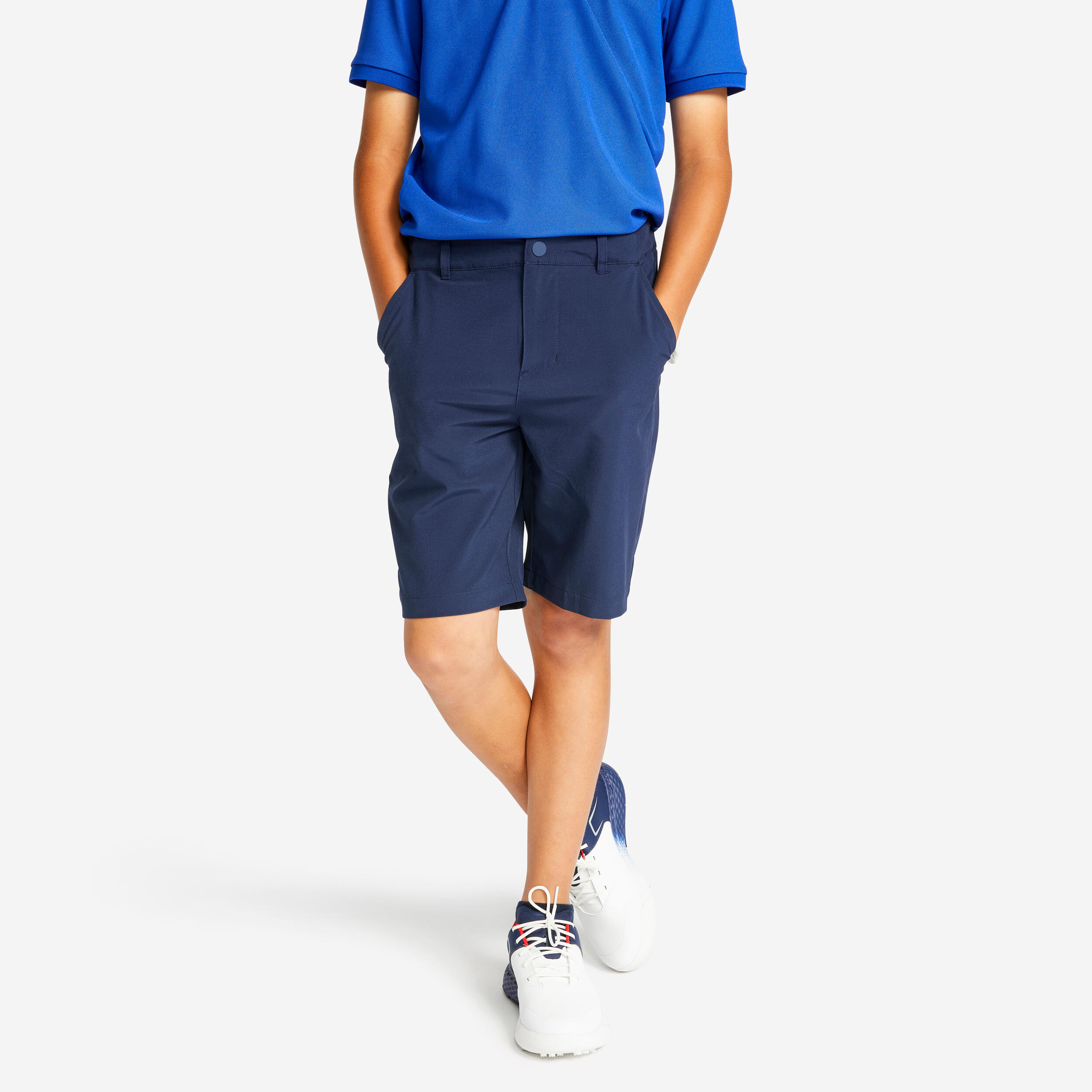 Inesis Golf Bermuda Shorts MW500 Kinder blau