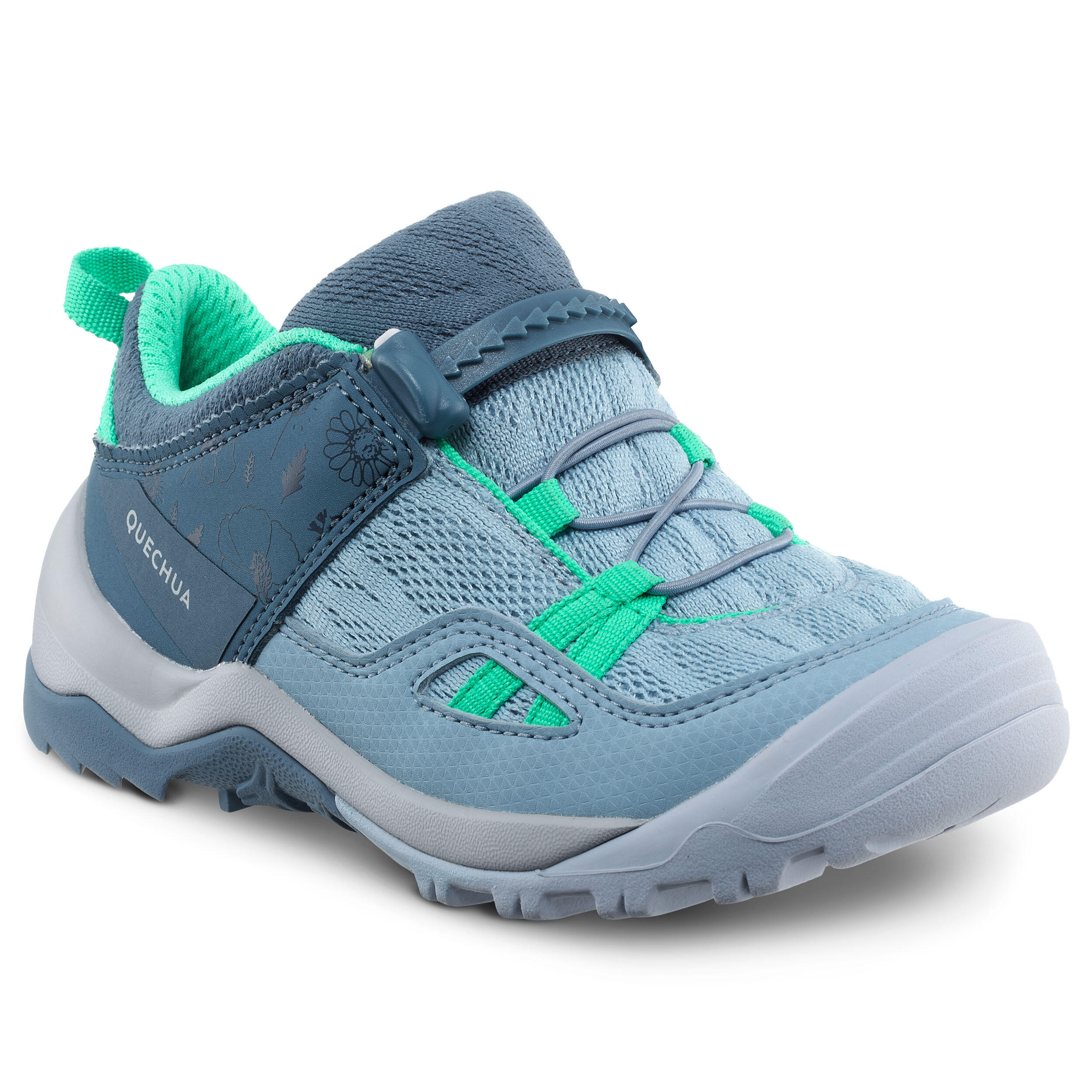 Quechua Wanderschuhe Crossrock Schnellschnürung Kinder Gr. 28–34 hellblau
