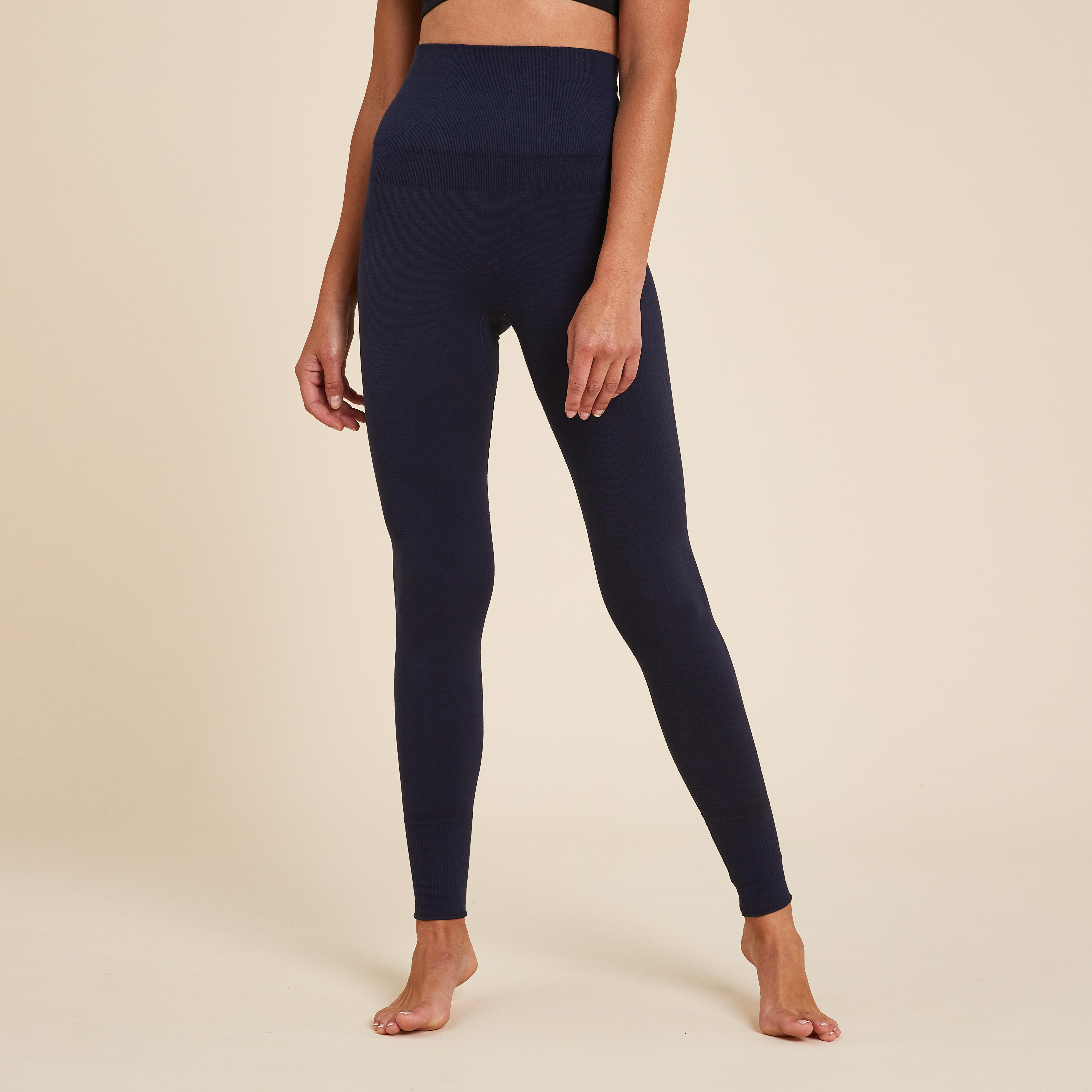 Kimjaly Leggings sanftes Yoga nahtlos marineblau