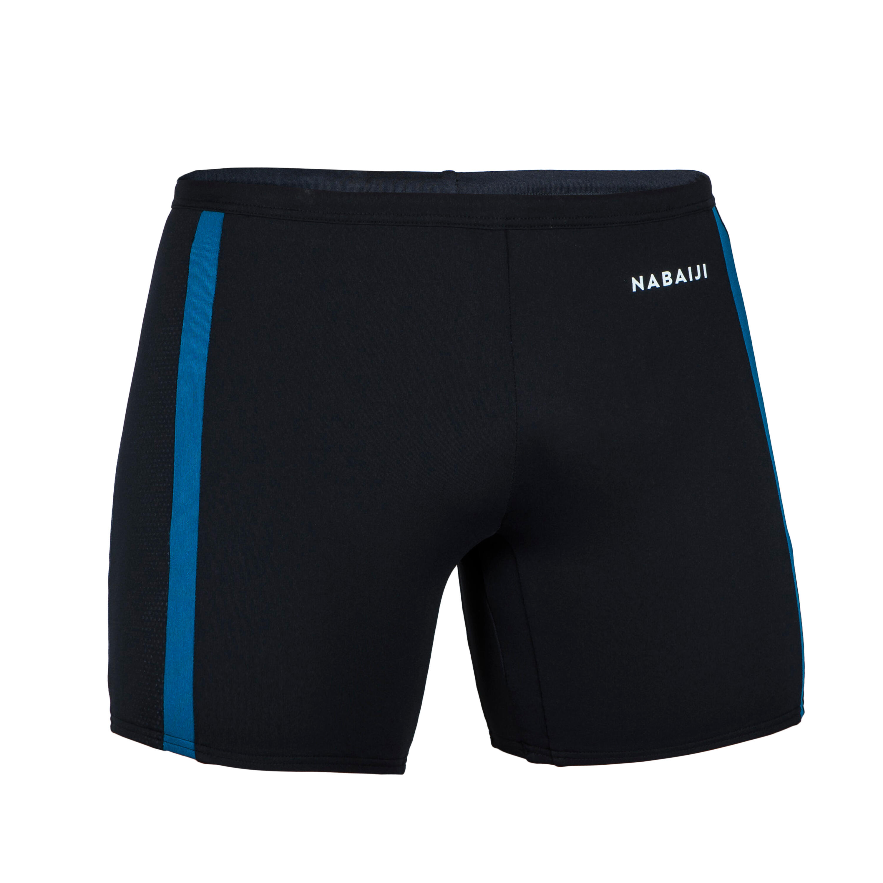 Nabaiji Badehose Boxer lang Yoko schwarz/grau/blau