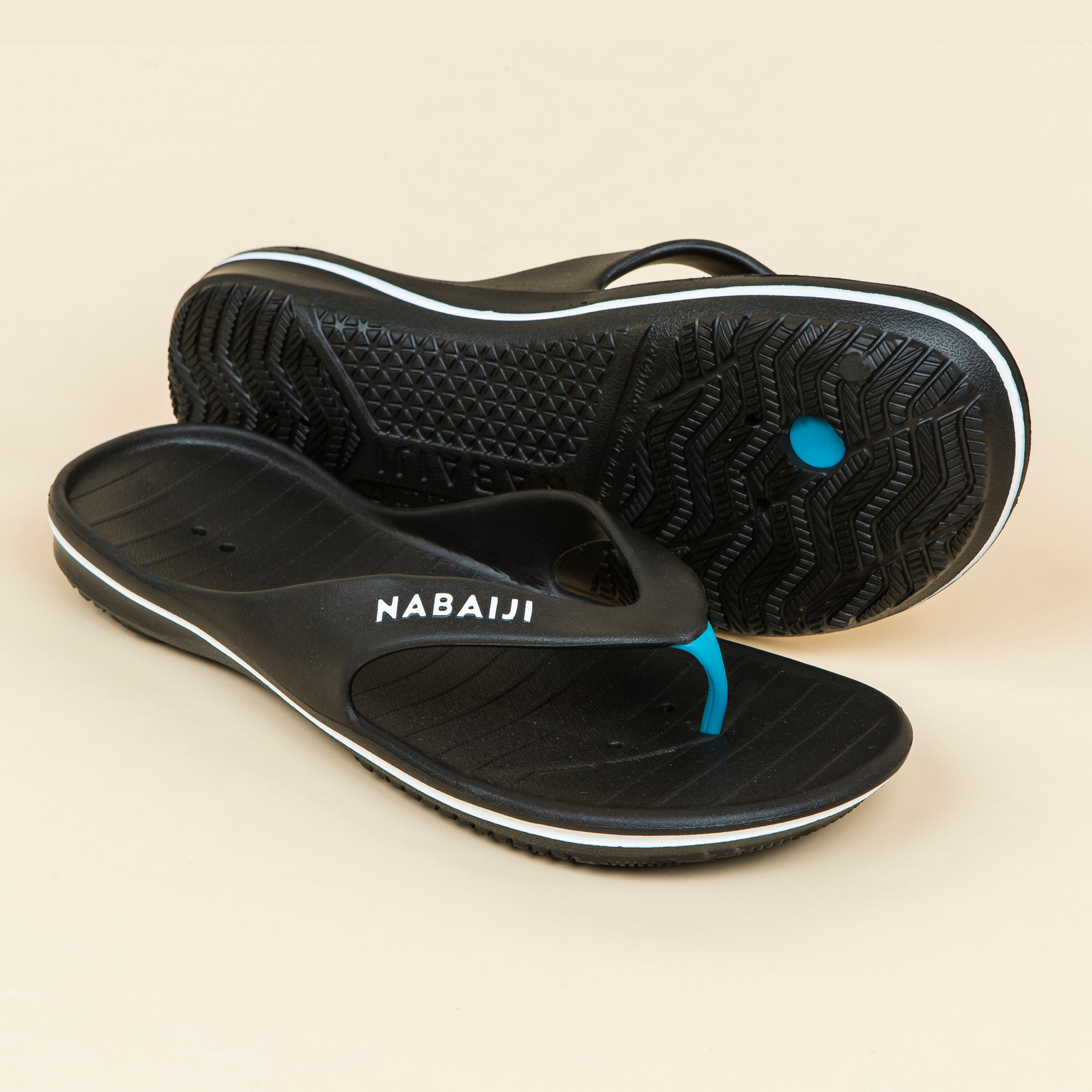 Nabaiji Zehensandalen Tonga 500 Herren schwarz/blau/weiss