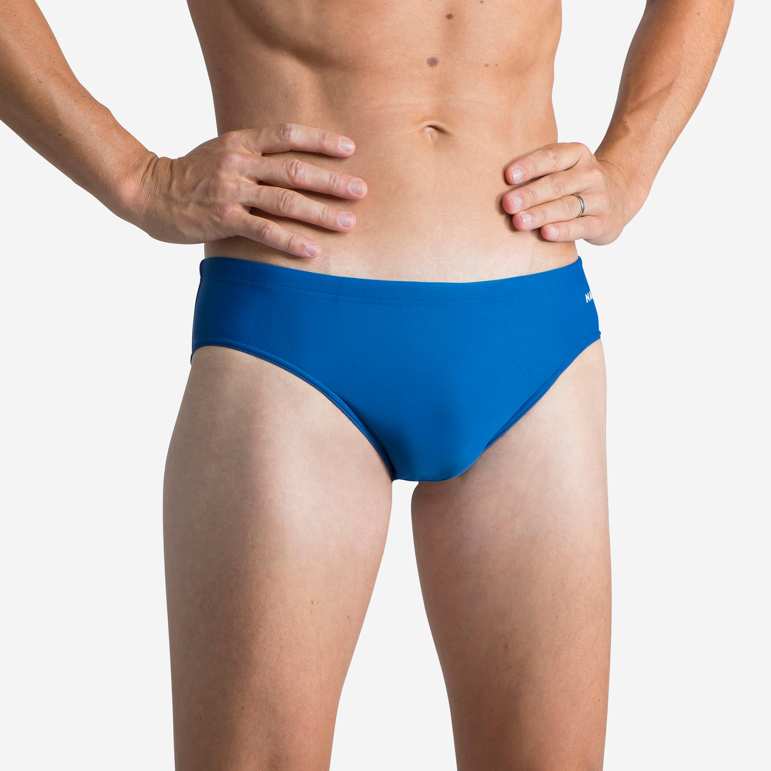 Nabaiji Badehose Slip 100 Basic Herren blau
