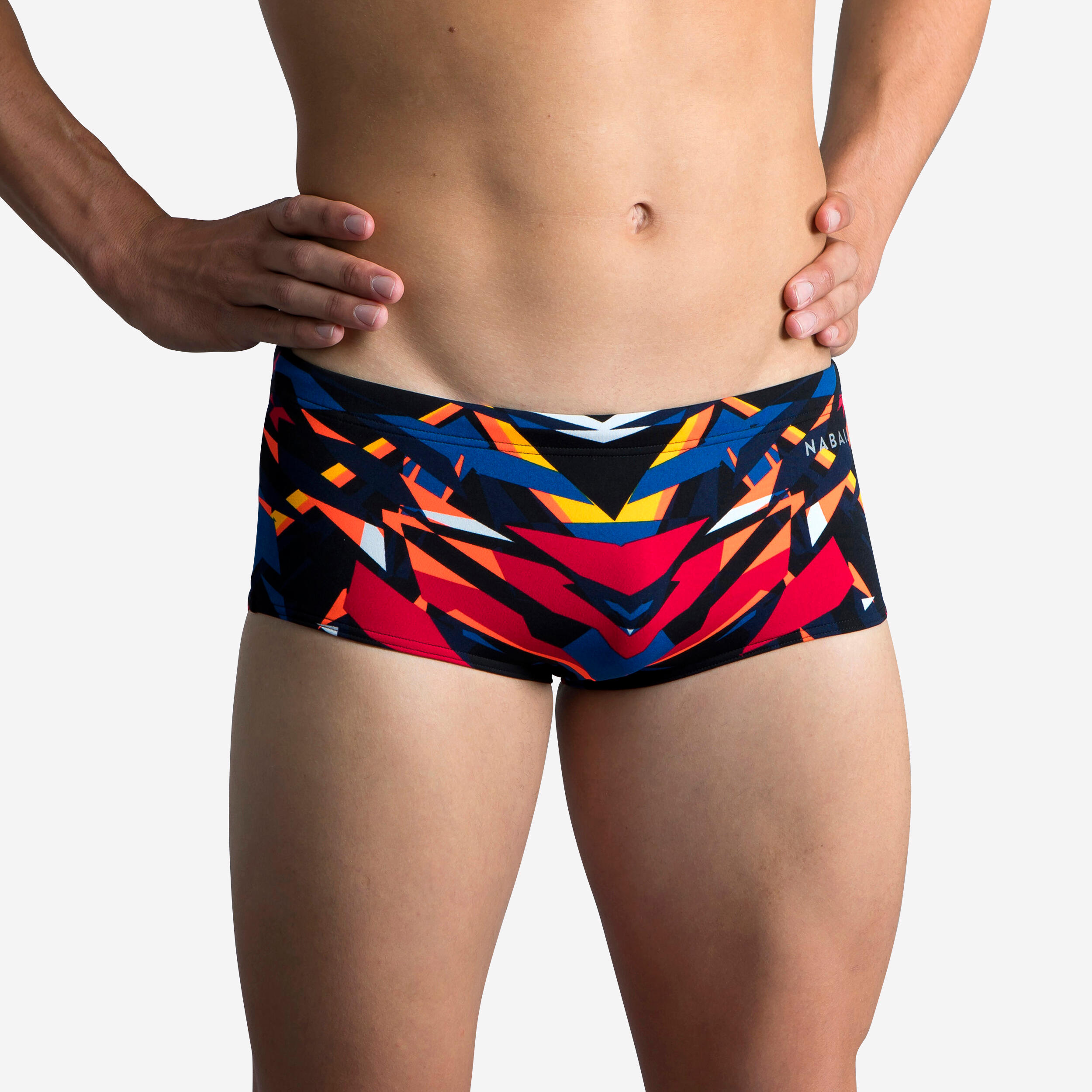 Nabaiji Badehose Slip Bandeau breit 900 Kal Herren rot