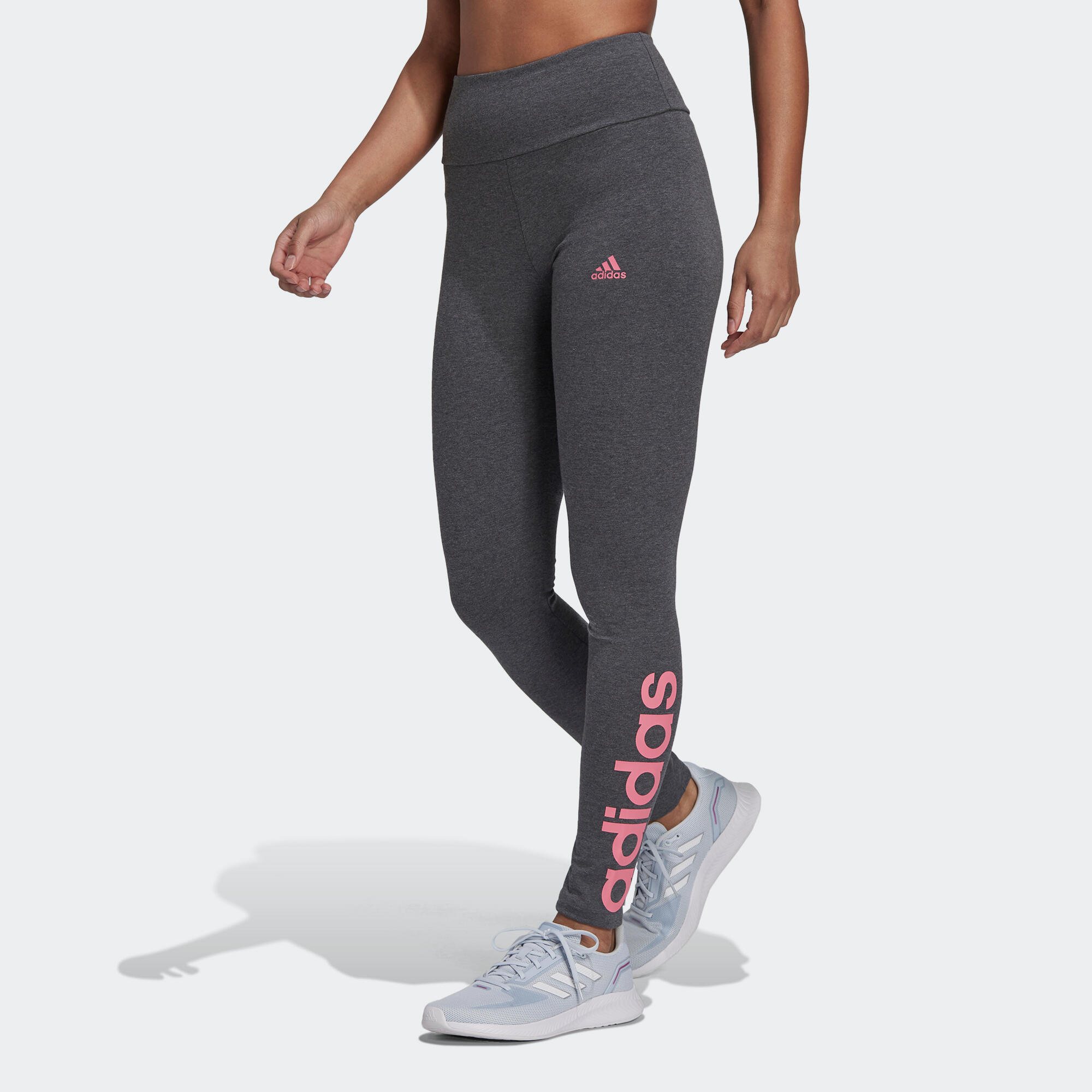 Adidas Leggings Fitness Linear Damen schwarz