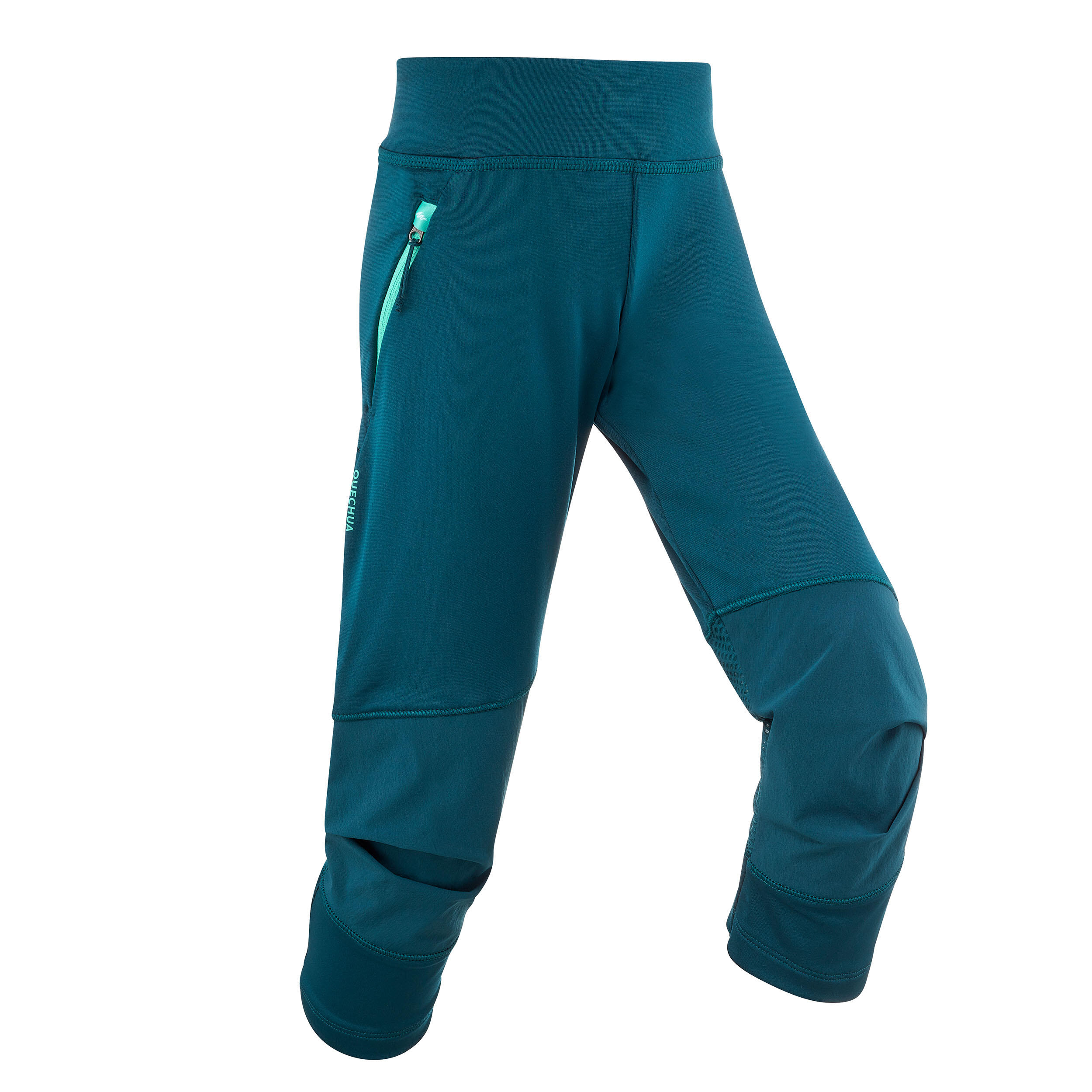 Quechua Wanderleggings MH500 Kinder Mädchen Gr.122–170 grün