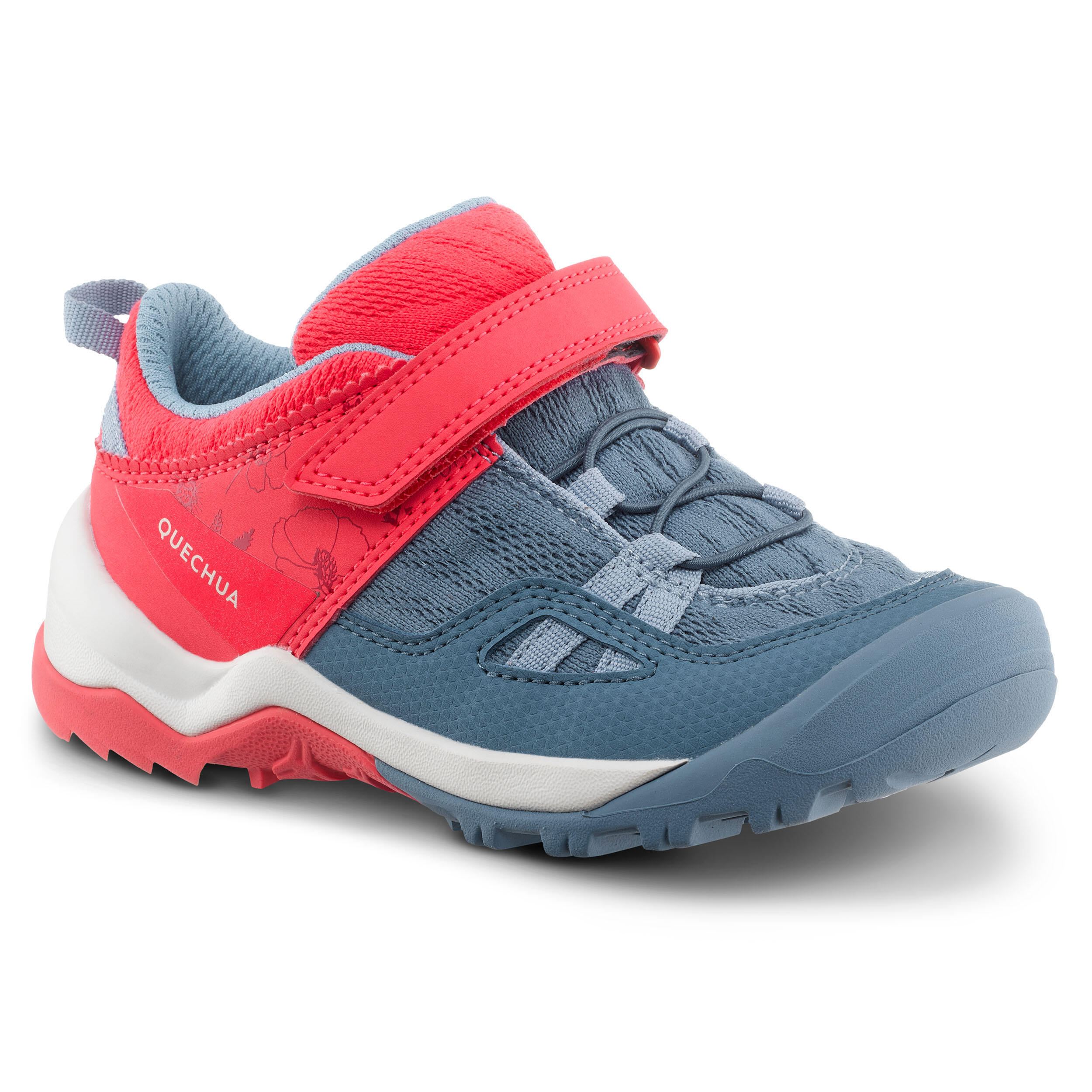 Quechua Wanderschuhe Crossrock mit Klettverschluss Kinder Gr. 24–34 rosa/blau