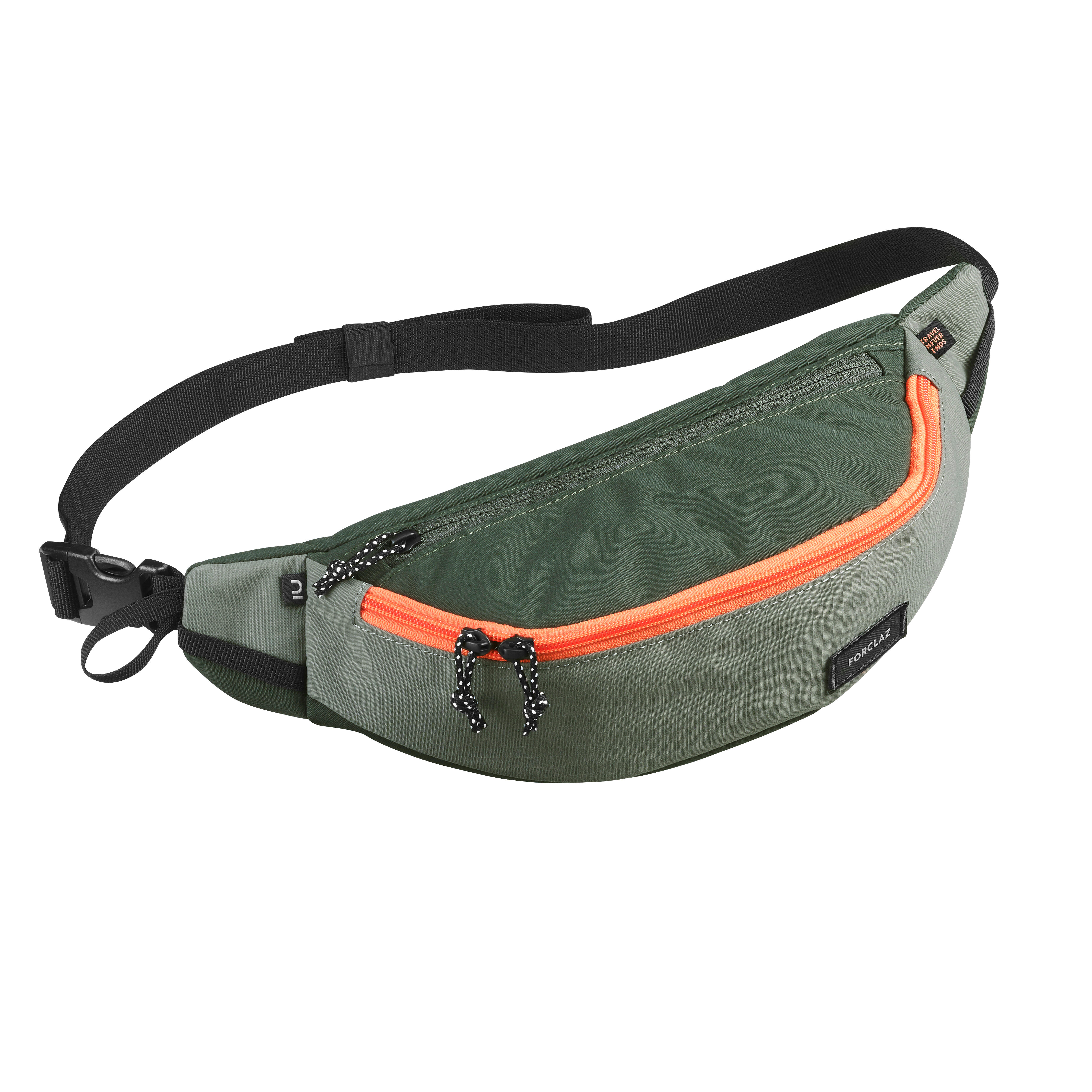 Forclaz Gürteltasche Travel 2 Liter khaki/orange