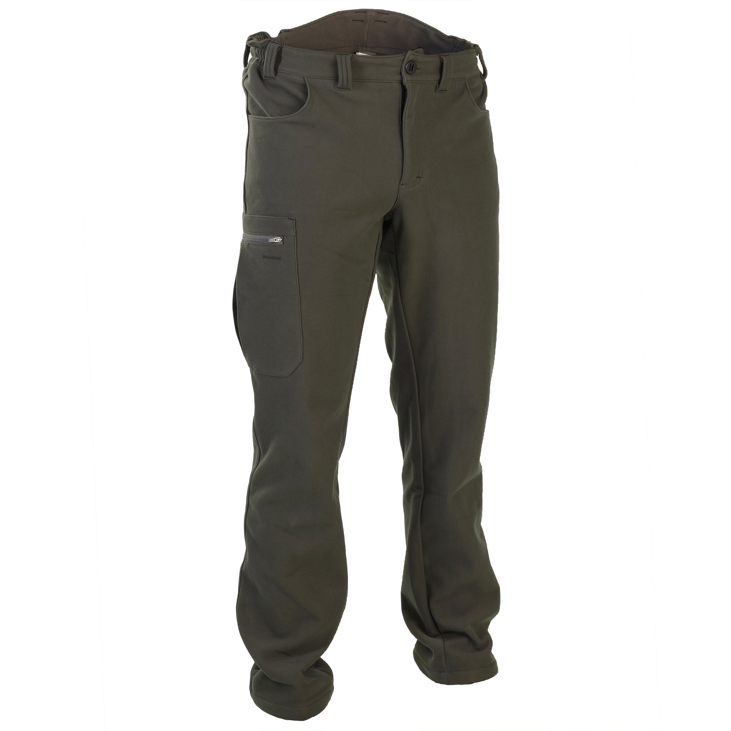 Solognac Jagdhose Fleece warm geräuscharm grün 100