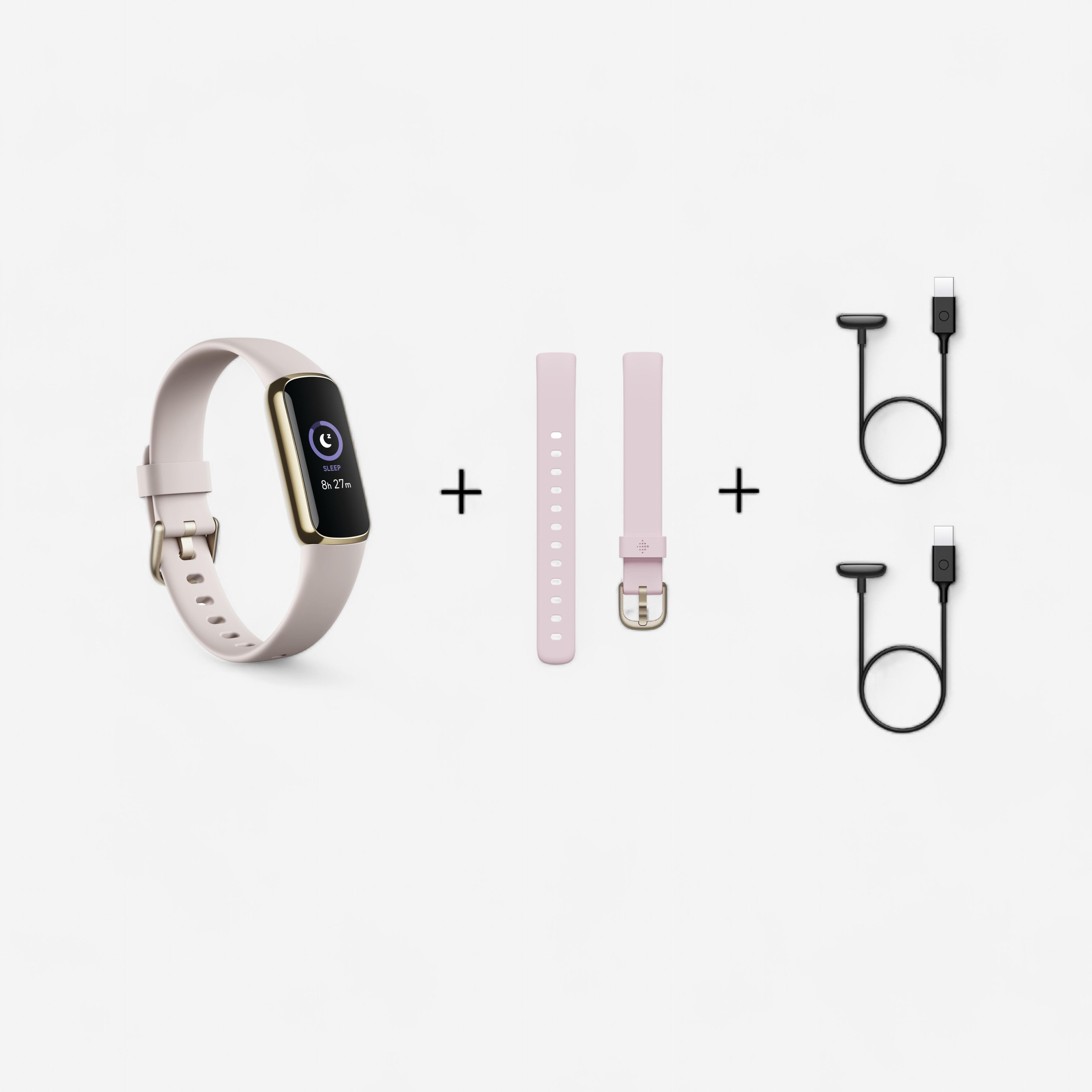 Fitbit Fitness-Armband Fitbit Luxe Sportuhr Activity Tracker Weihnachten gold/weiss