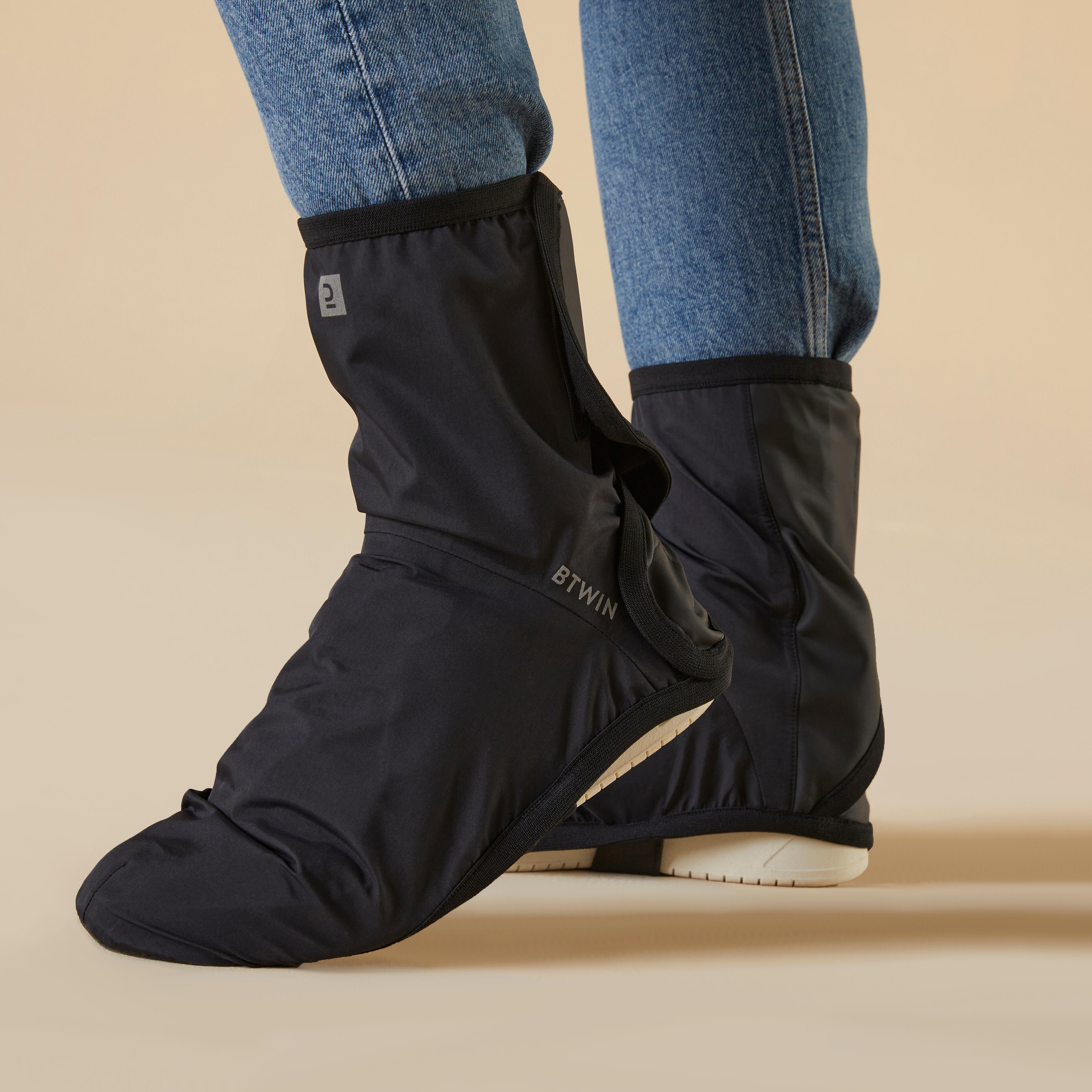 Btwin Fahrrad-Überschuhe City 900 wasserdicht