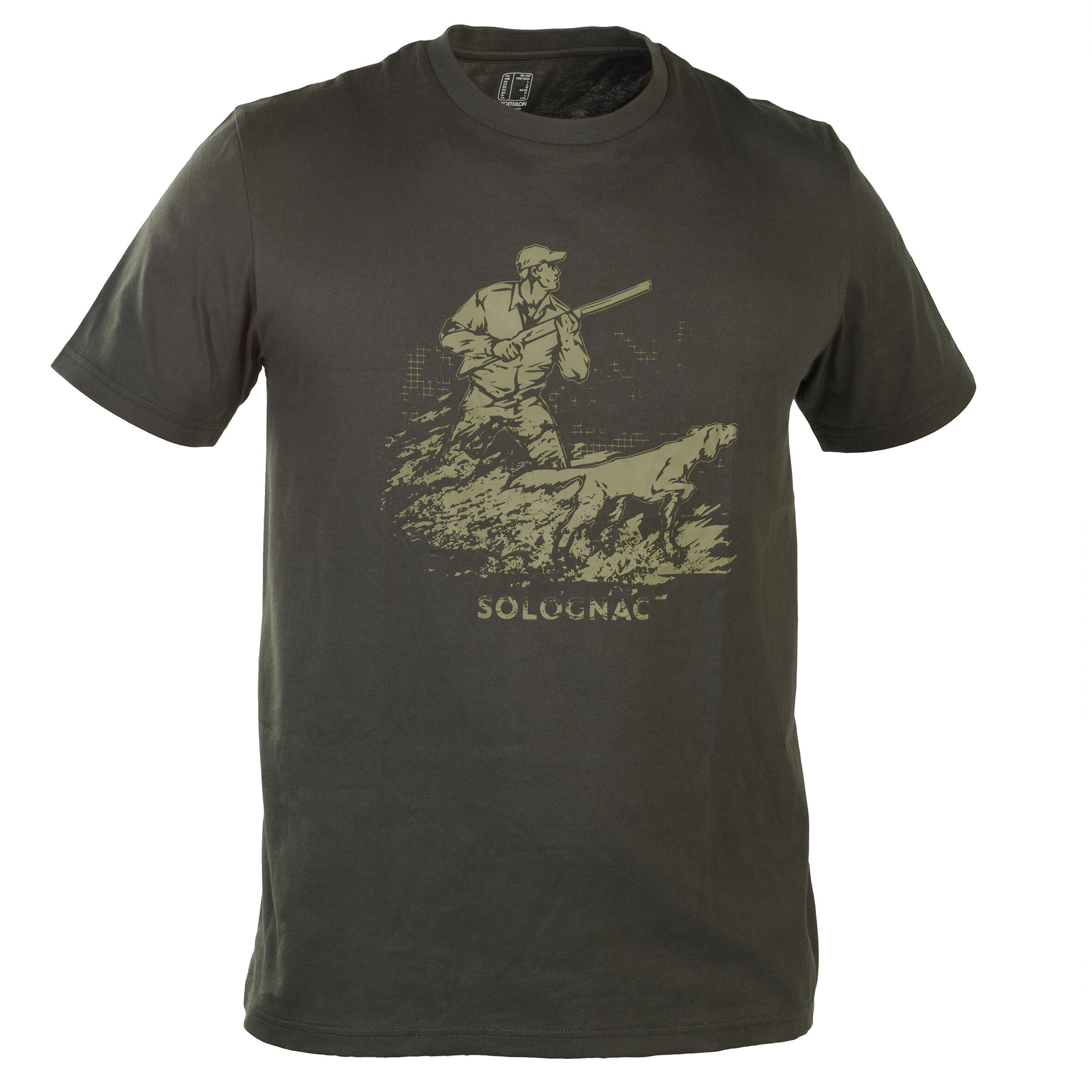 Solognac Jagd-T-Shirt 100 Baumwolle Jagdhund grün