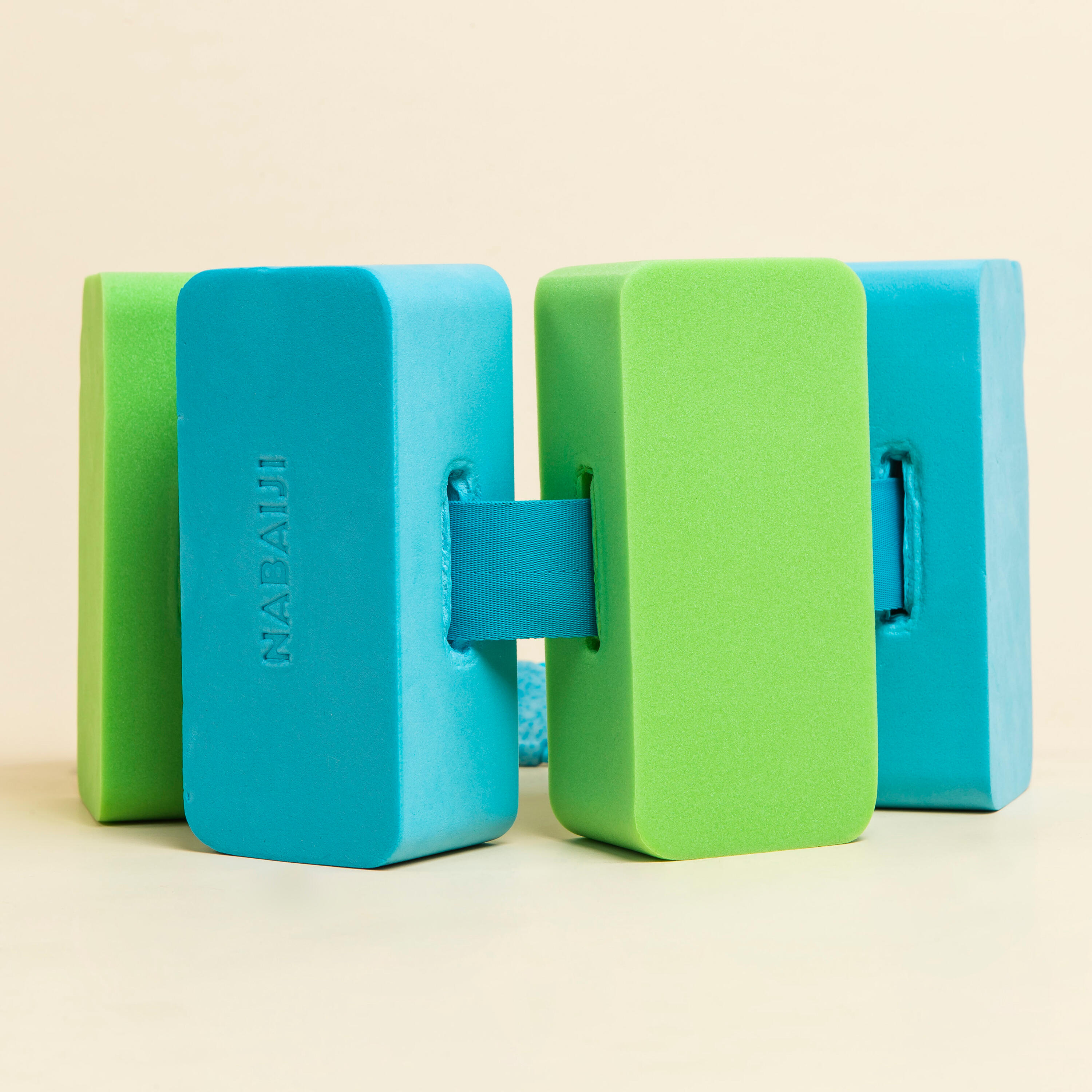 Nabaiji Schwimmgürtel mit Schaumstoffelementen 15–60 kg Kinder blau/grün