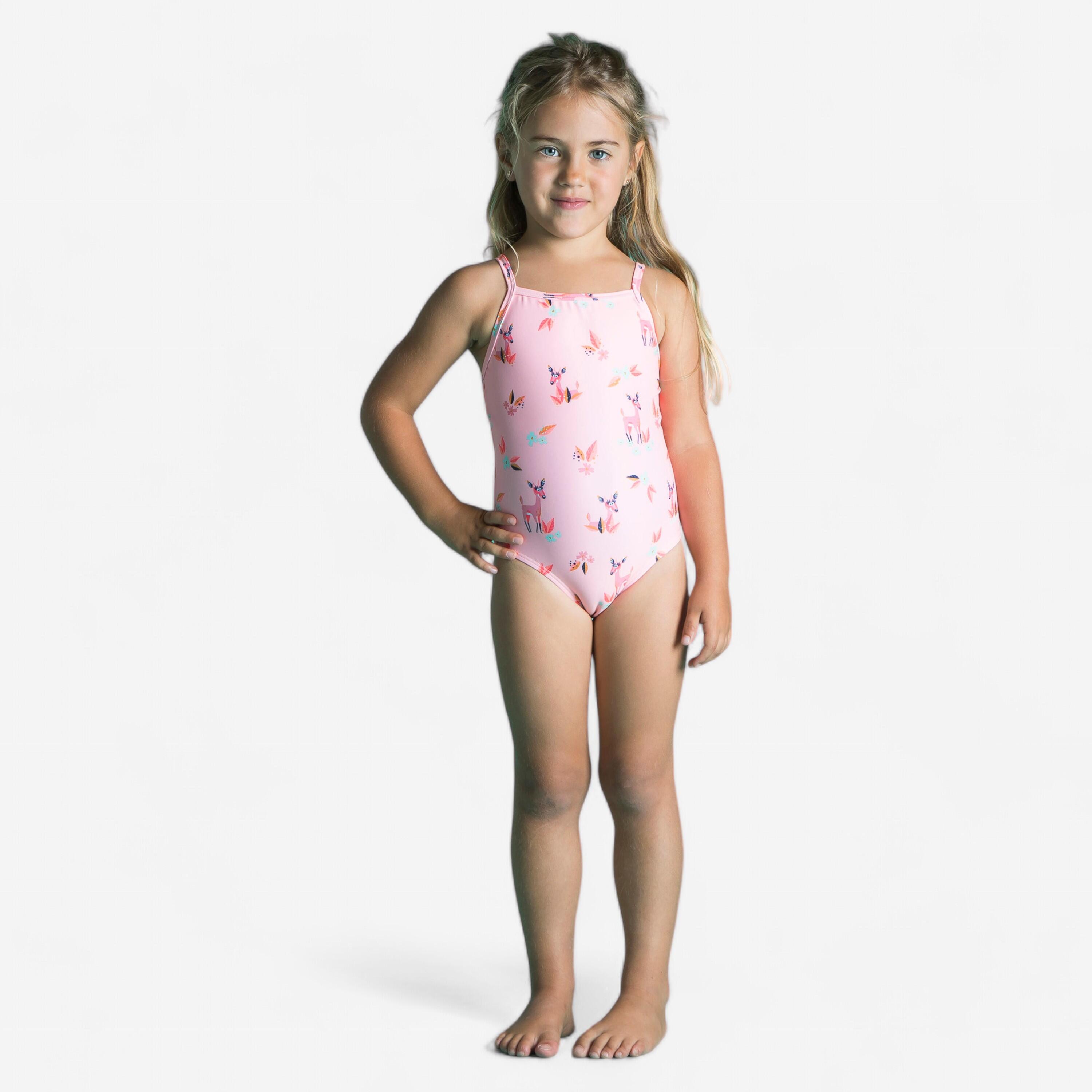 Nabaiji Badeanzug Baby Mädchen bedruckt Gazelle rosa