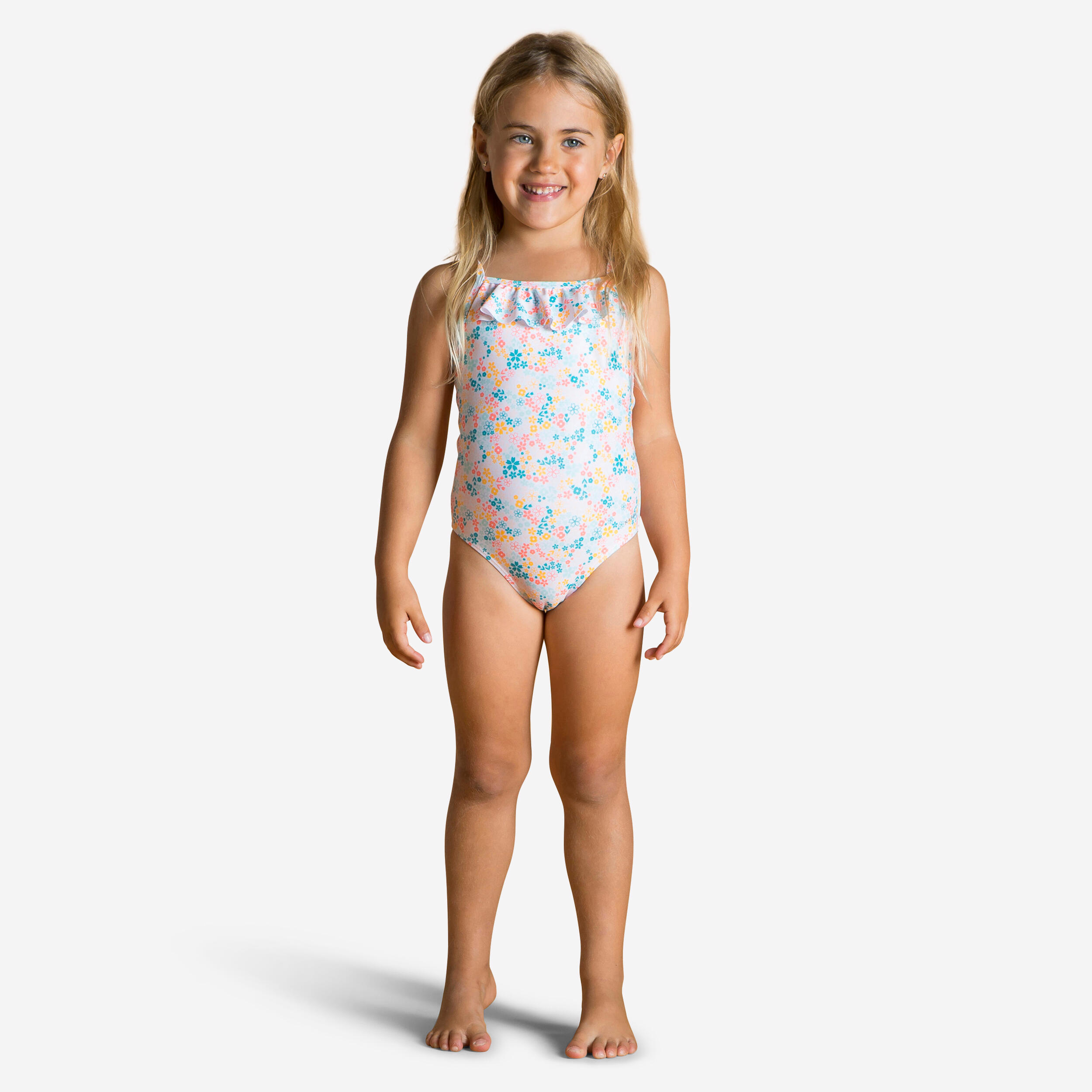 Nabaiji Badeanzug mit Volants Print Baby Mädchen