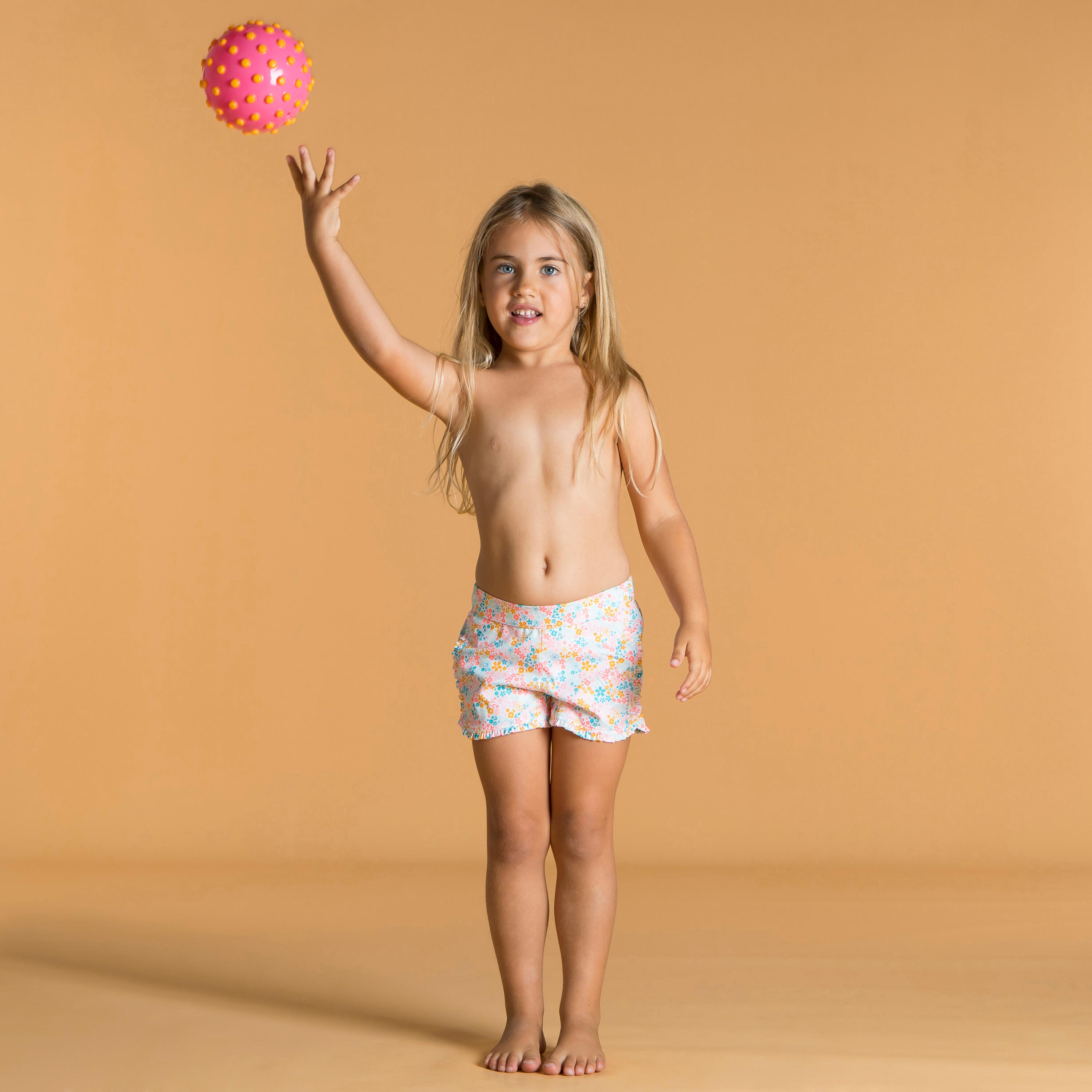 Nabaiji Badehose Schwimmshorts Baby/Kinder Blumenprint