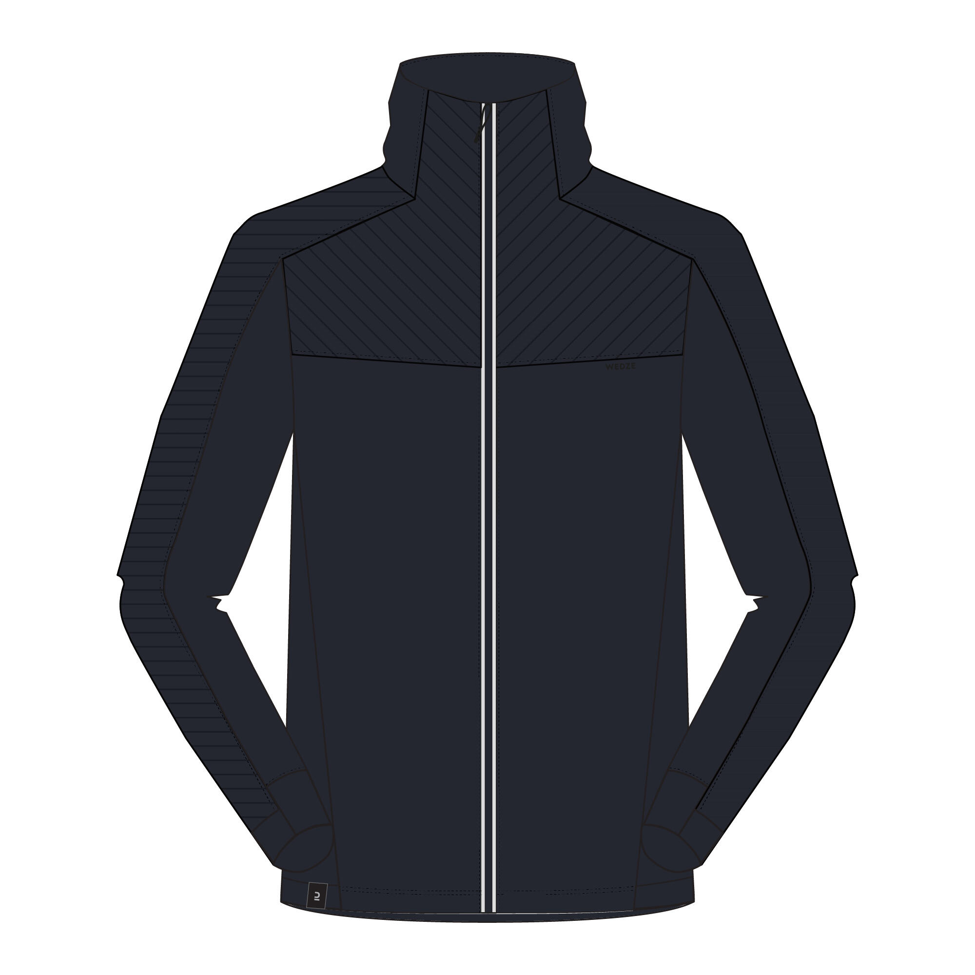 Wedze Skipullover Wollfleecejacke 500 Herren