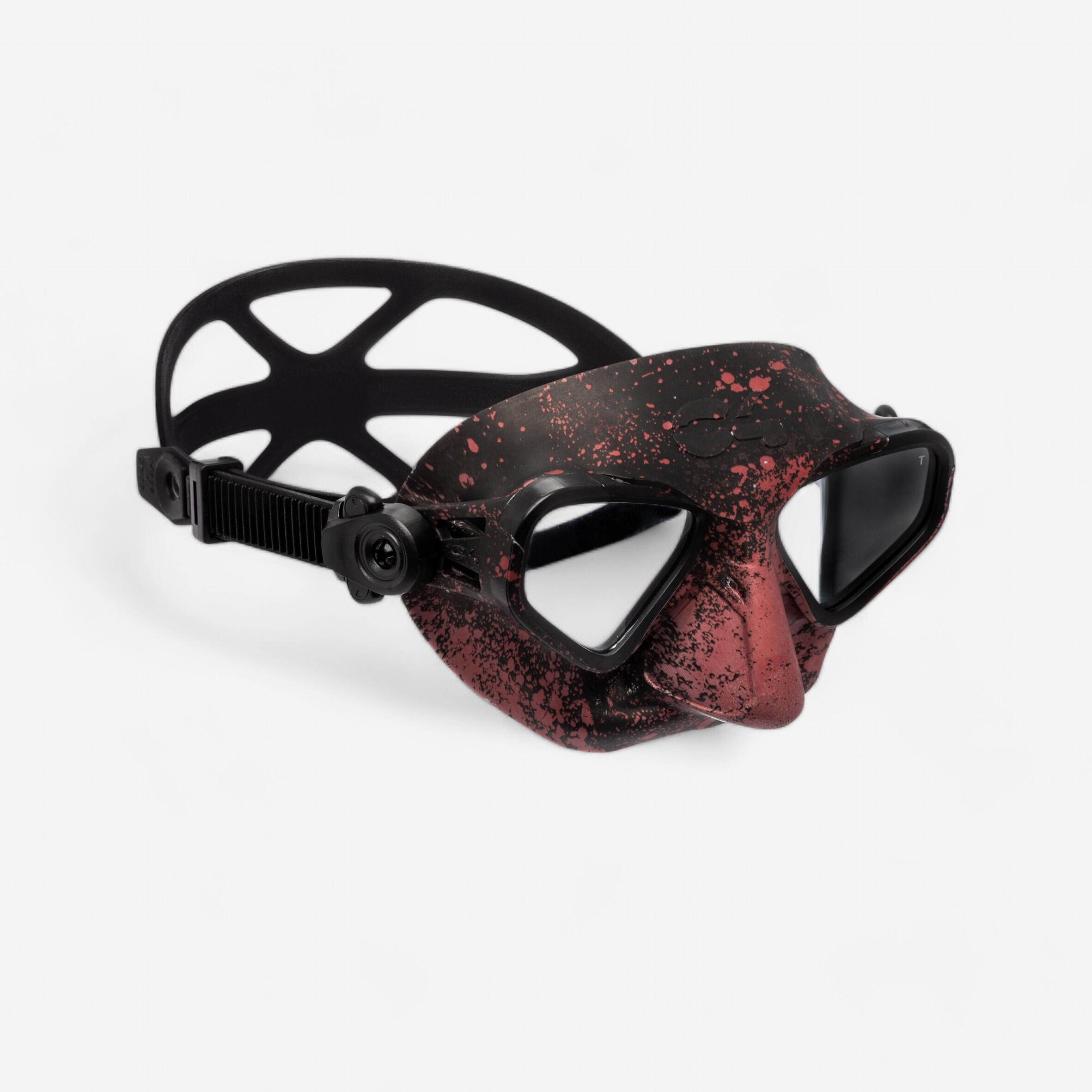 C4 Carbon Tauchmaske Freediving Falcon Firestone camouflage rot