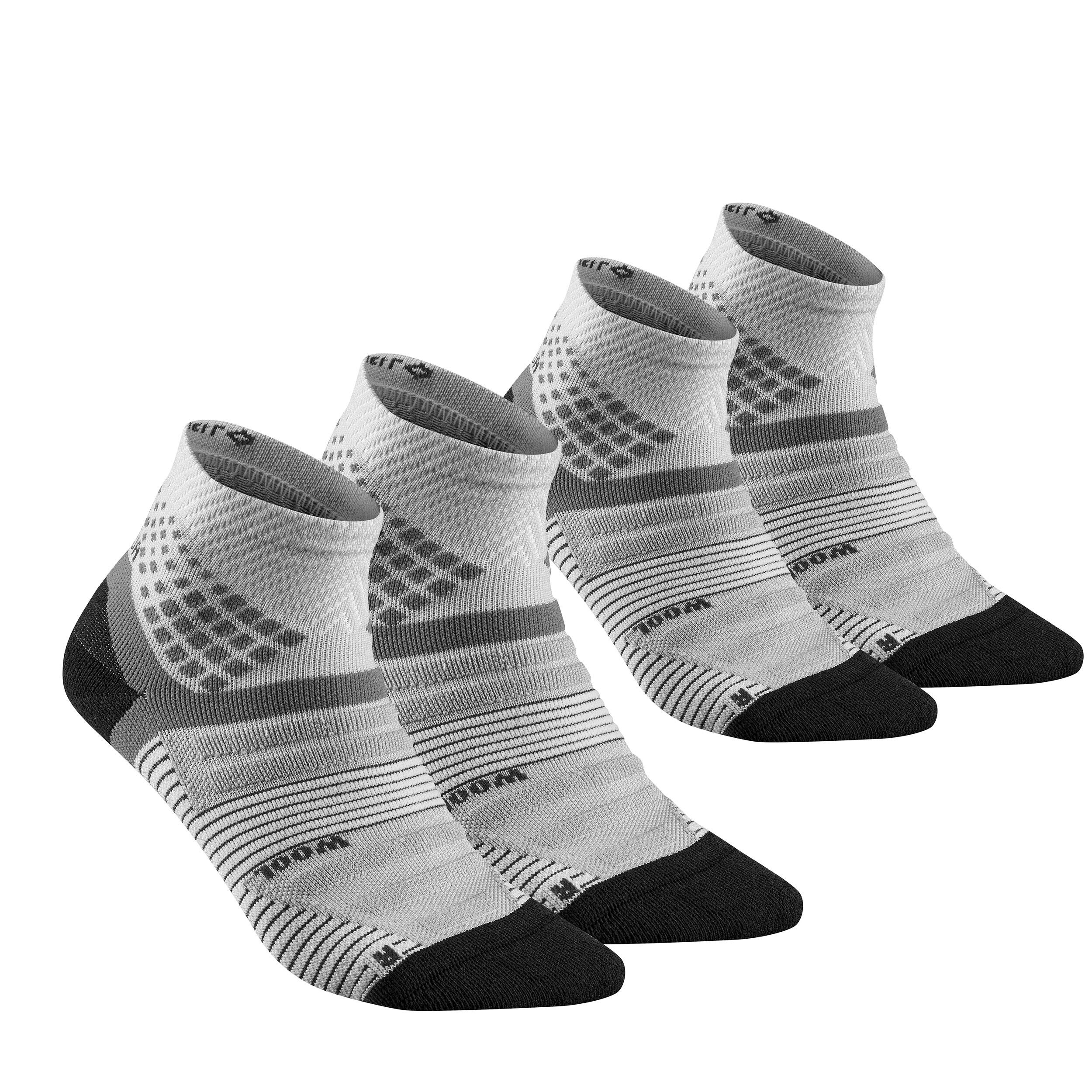 Quechua Wandersocken Hike 900 hoch 2 Paar grau