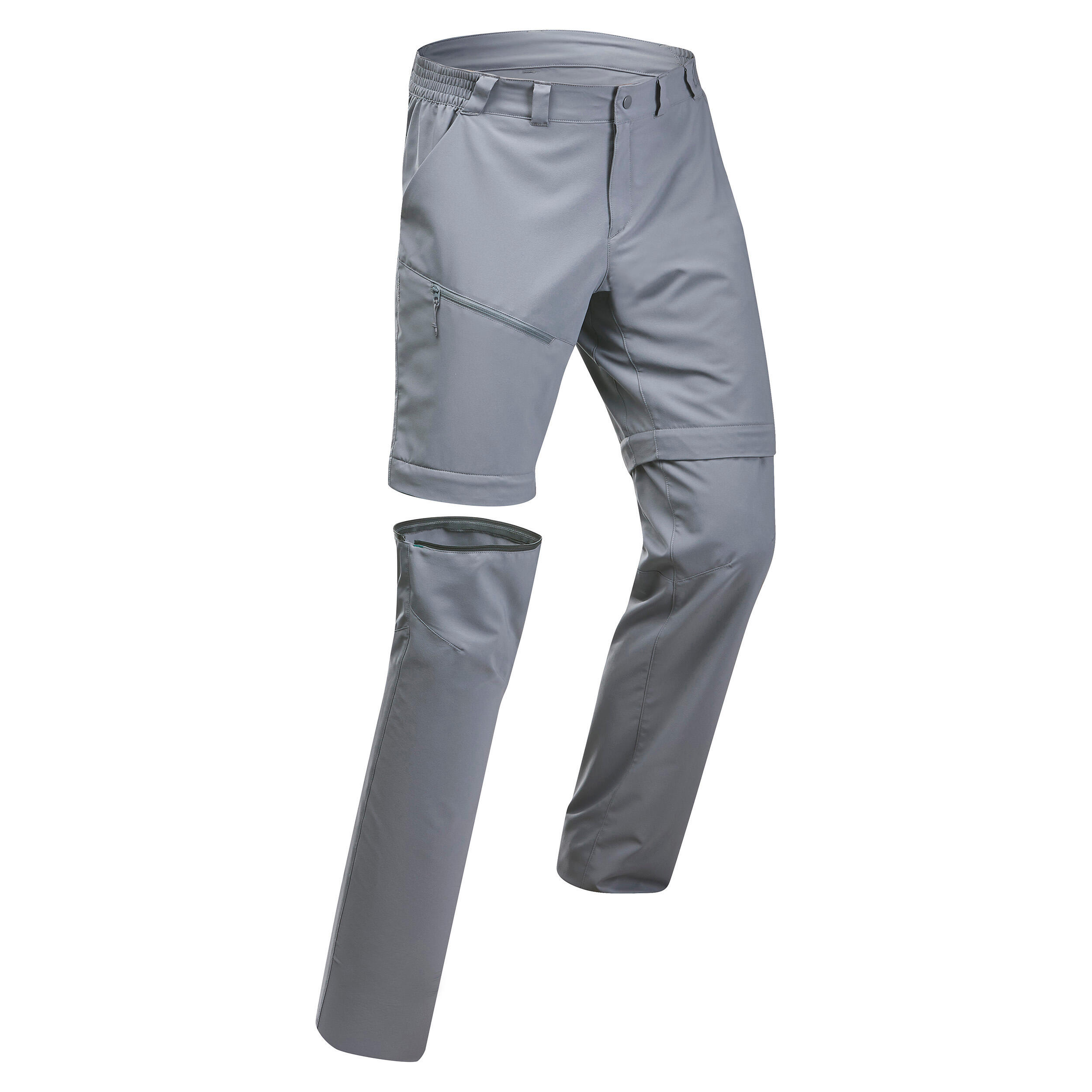 Quechua Wanderhose Zip-Off-Hose MH150 Herren grau