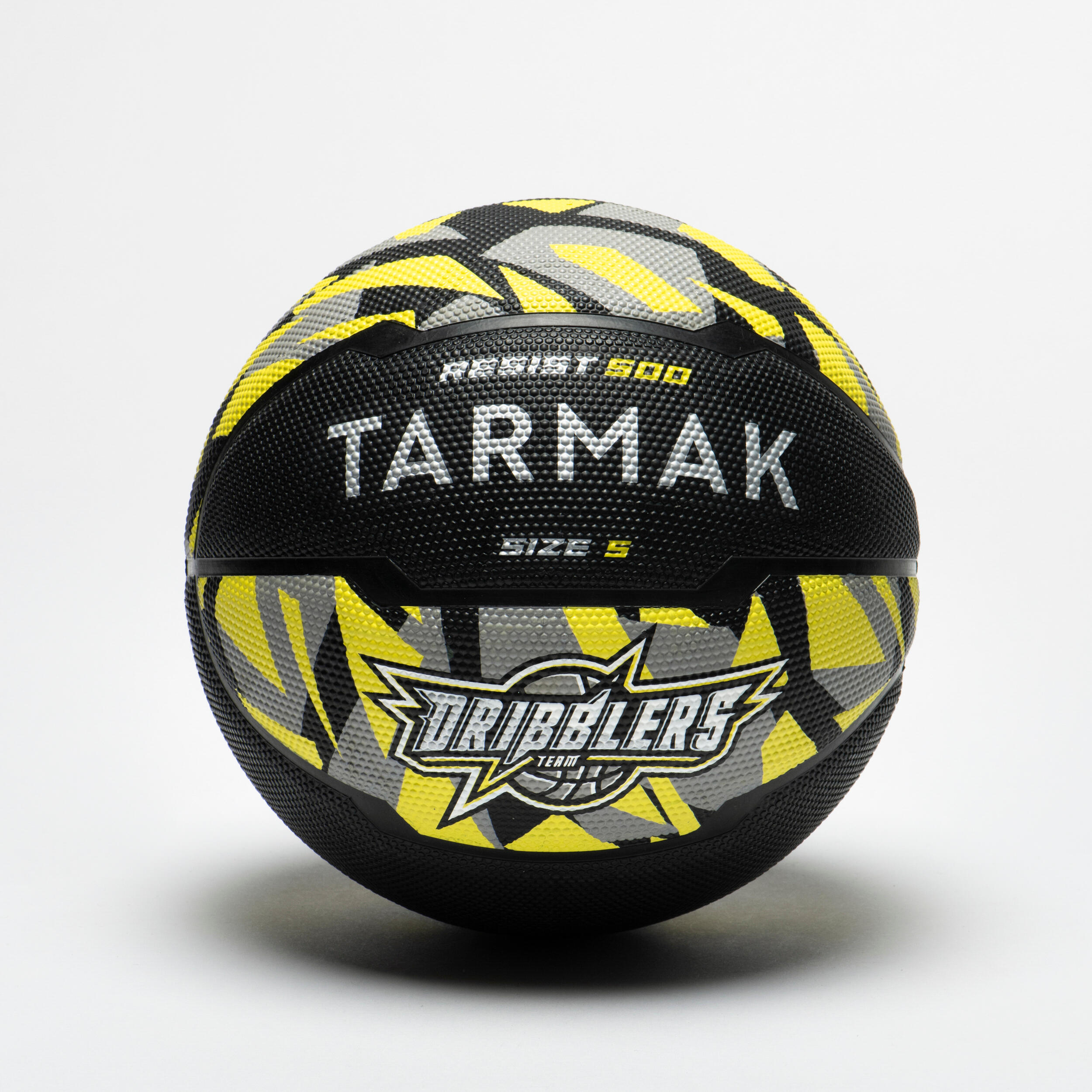 Tarmak Basketball Resist R500 Gr.5 schwarz/gelb